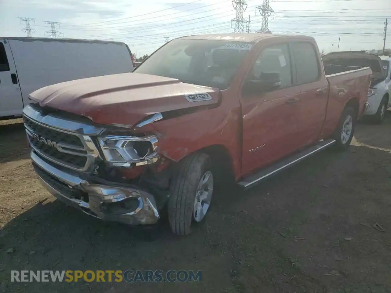 1 Photograph of a damaged car 1C6SRFBTXPN535513 RAM 1500 2023