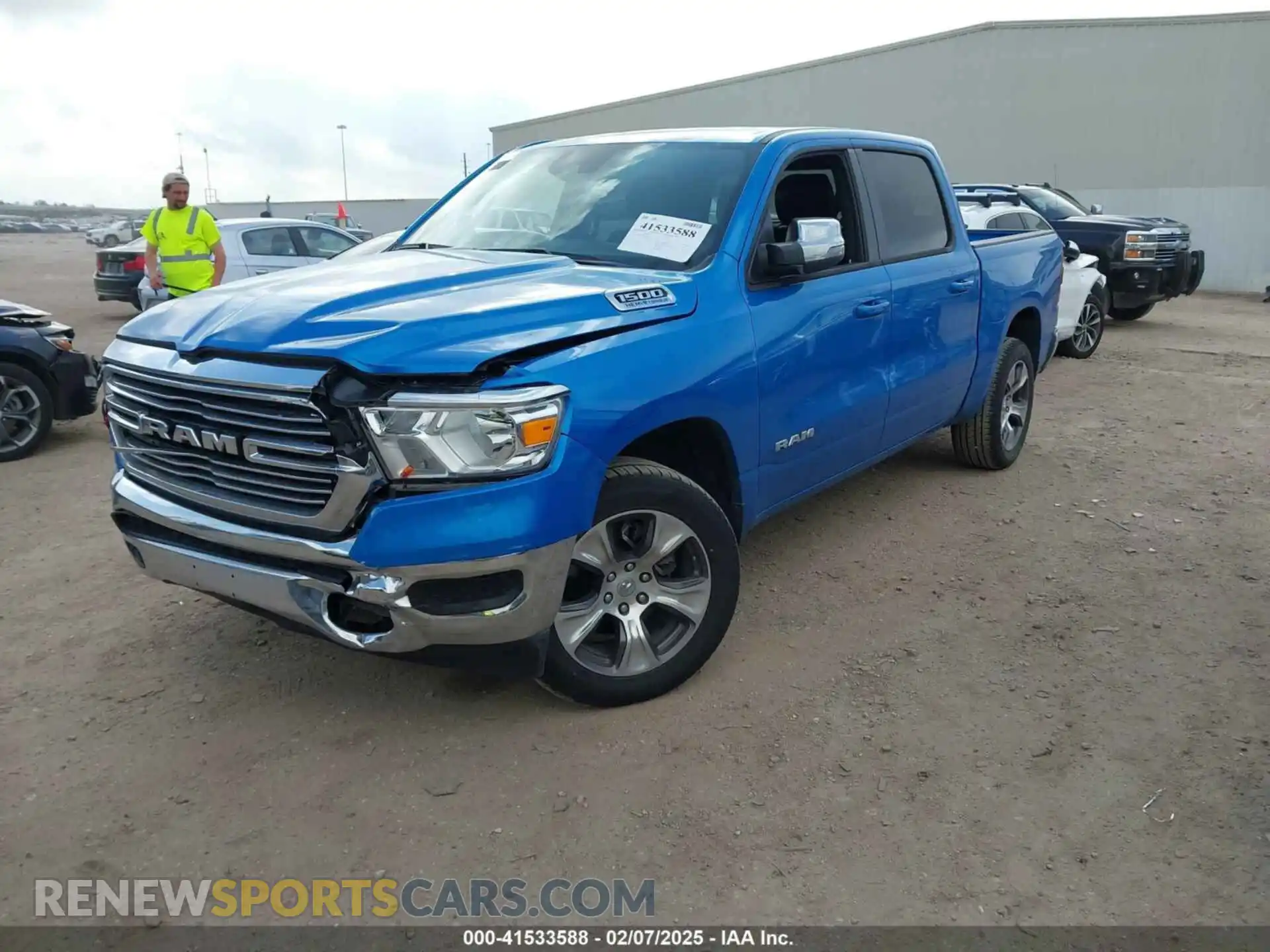 2 Photograph of a damaged car 1C6RREJT0RN205103 RAM 1500 2024