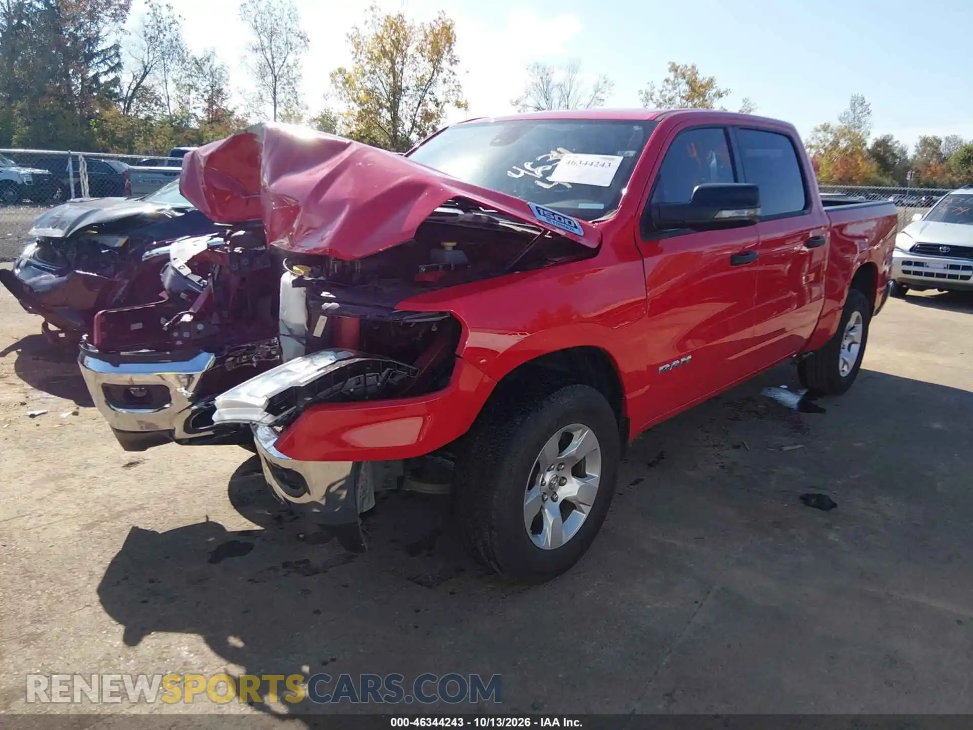 2 Photograph of a damaged car 1C6RRFFG9RN155531 RAM 1500 2024
