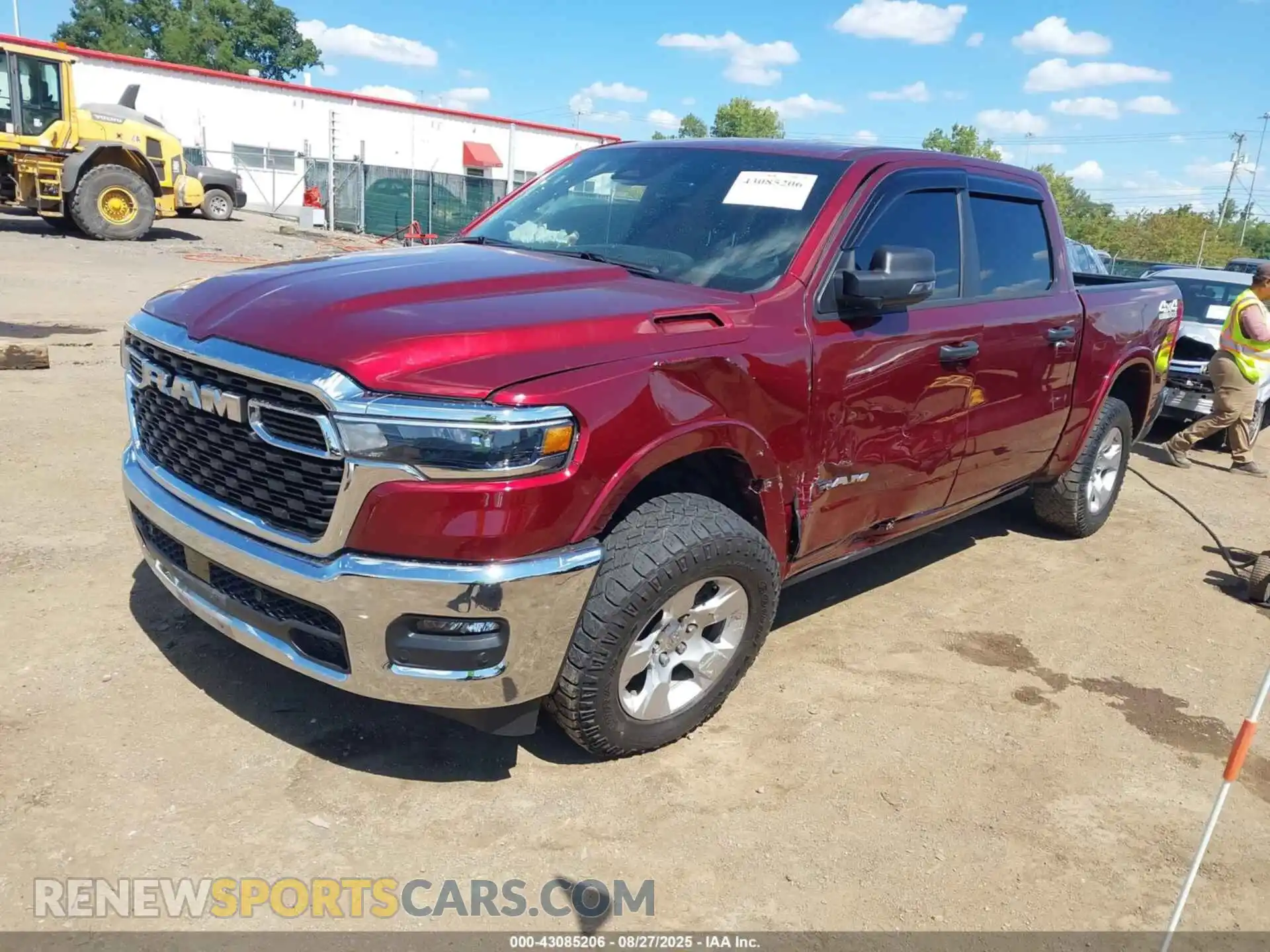 2 Photograph of a damaged car 1C6RRFFG4SN511356 RAM 1500 2025