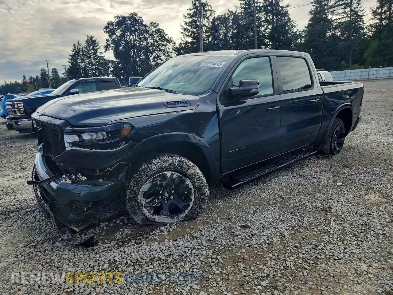 1 Photograph of a damaged car 1C6RRFFG7SN223752 RAM 1500 2025