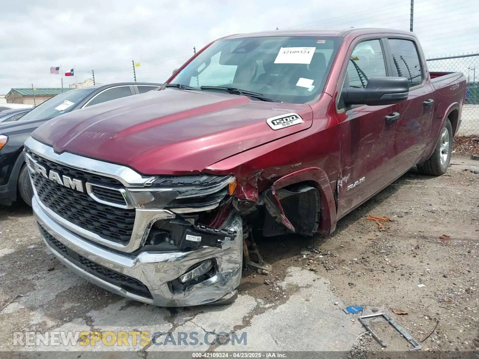 2 Photograph of a damaged car 1C6SRFFP0SN583236 RAM 1500 2025