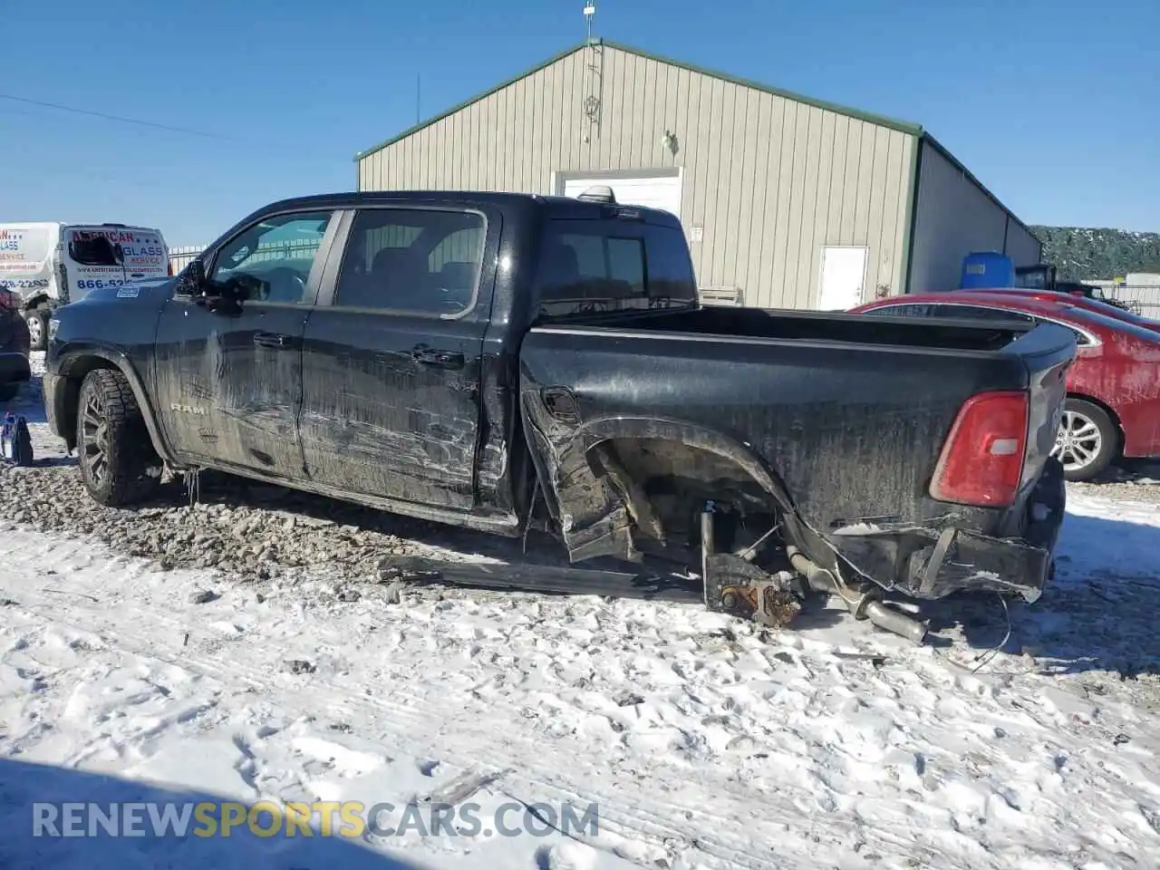 2 Photograph of a damaged car 1C6SRFFP2SN518355 RAM 1500 2025