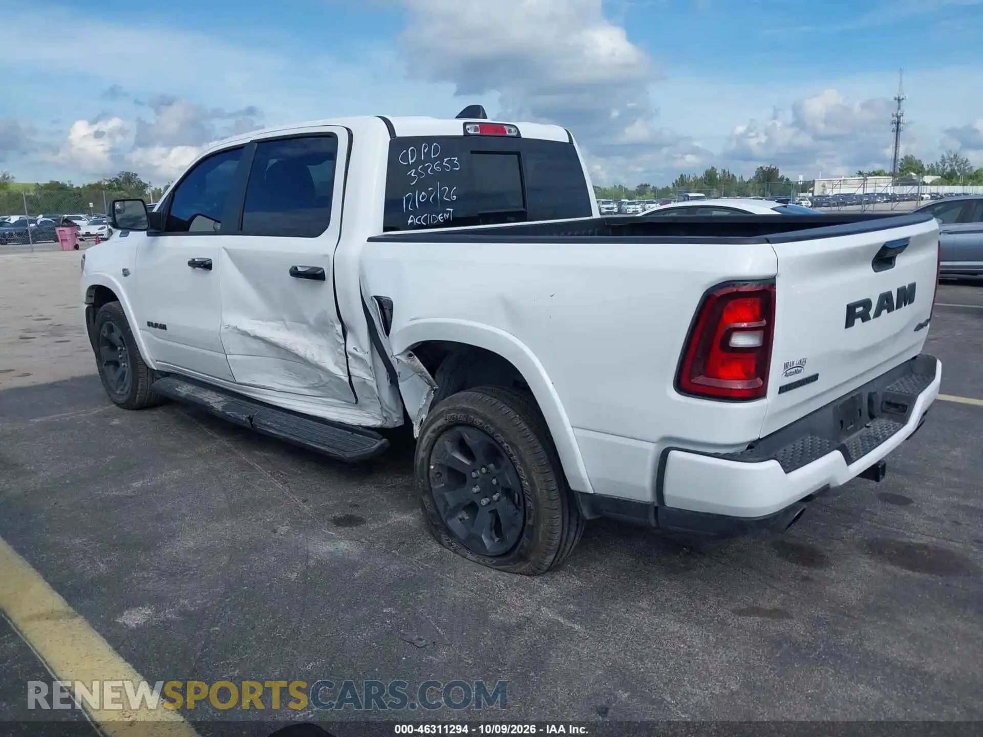 3 Photograph of a damaged car 1C6SRFFT3TN352653 RAM 1500 2026