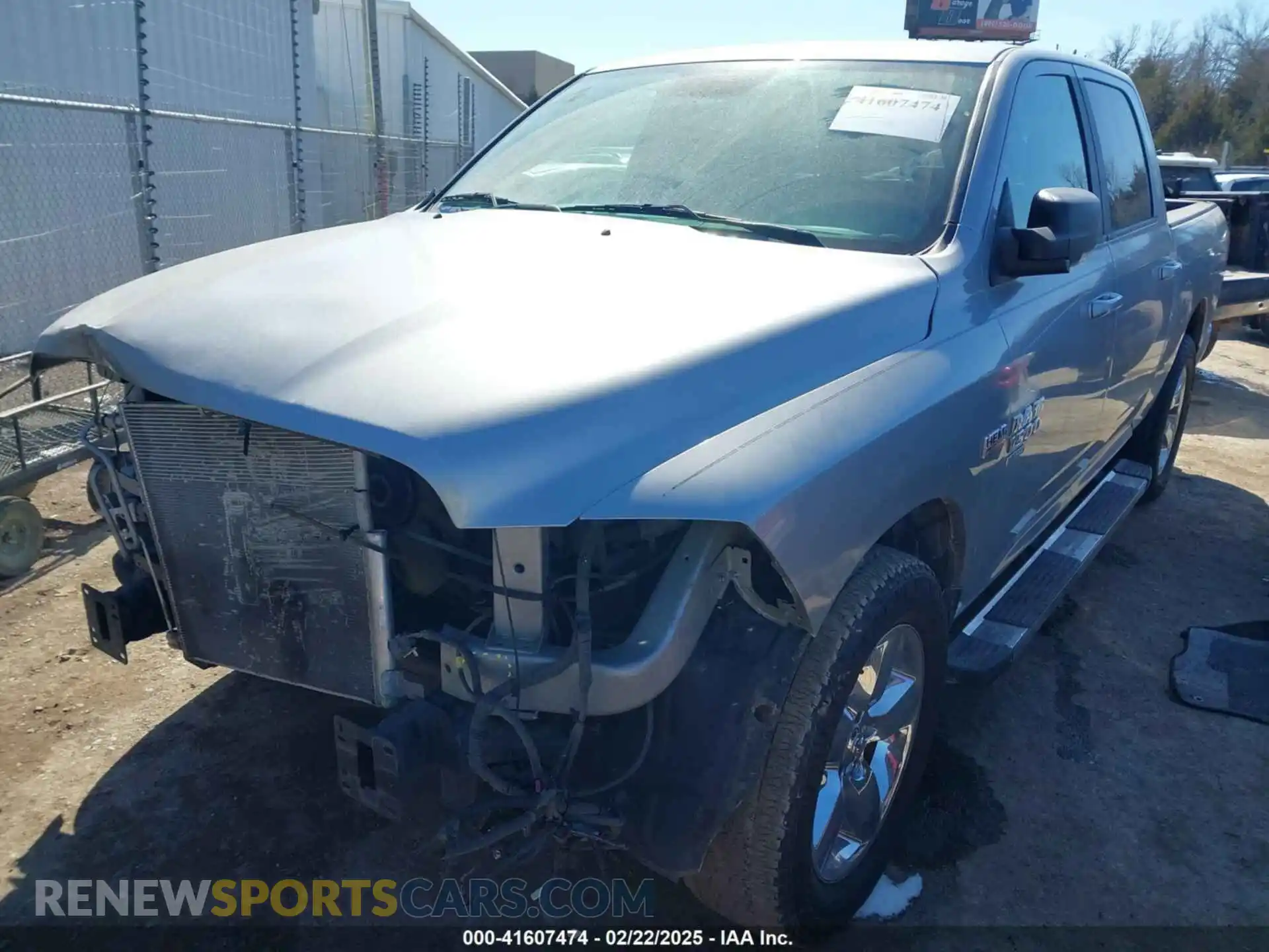 2 Photograph of a damaged car 1C6RR6LT0KS604104 RAM 1500 CLASSIC 2019