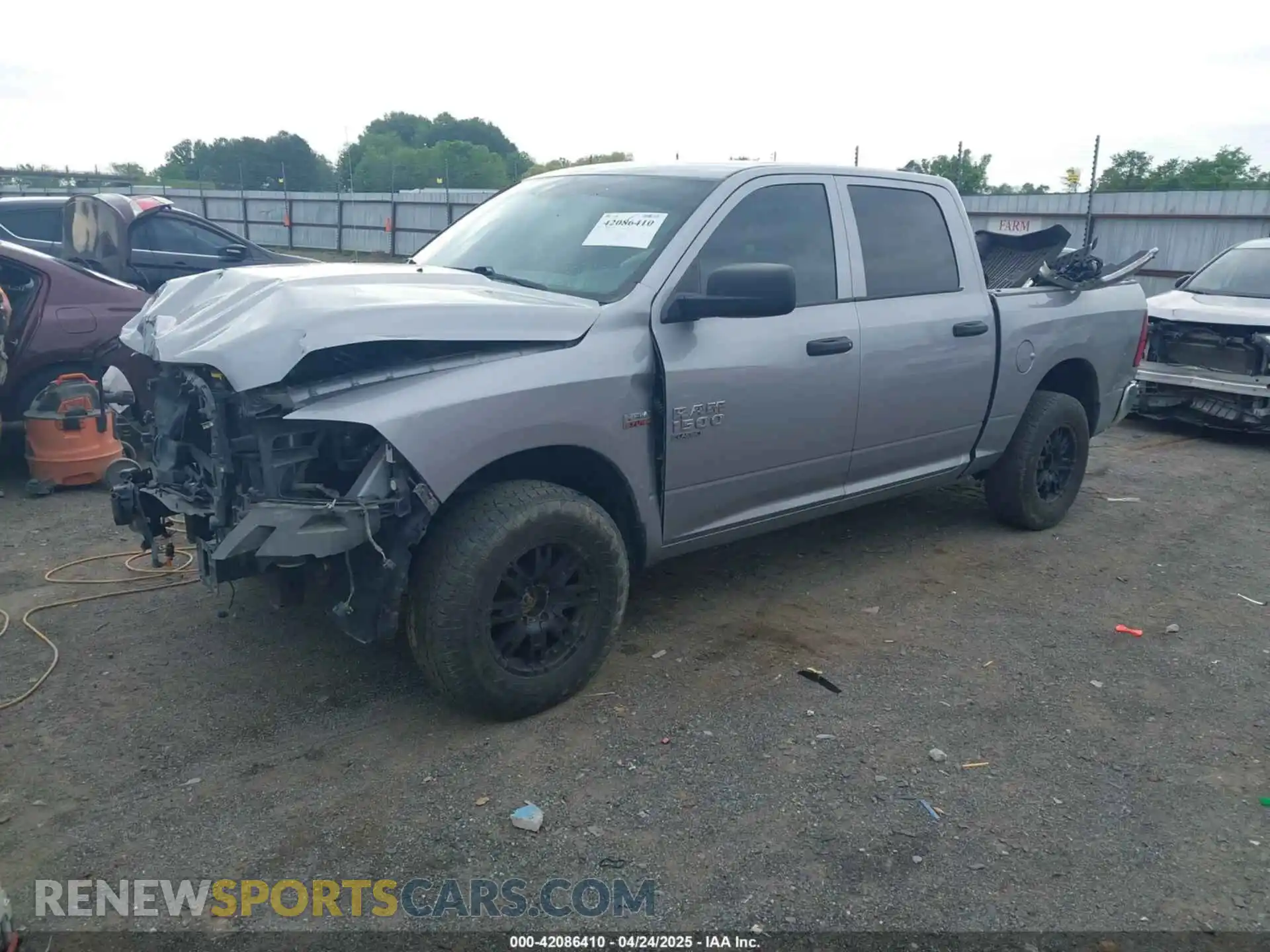 2 Photograph of a damaged car 1C6RR7KT4LS127377 RAM 1500 CLASSIC 2020