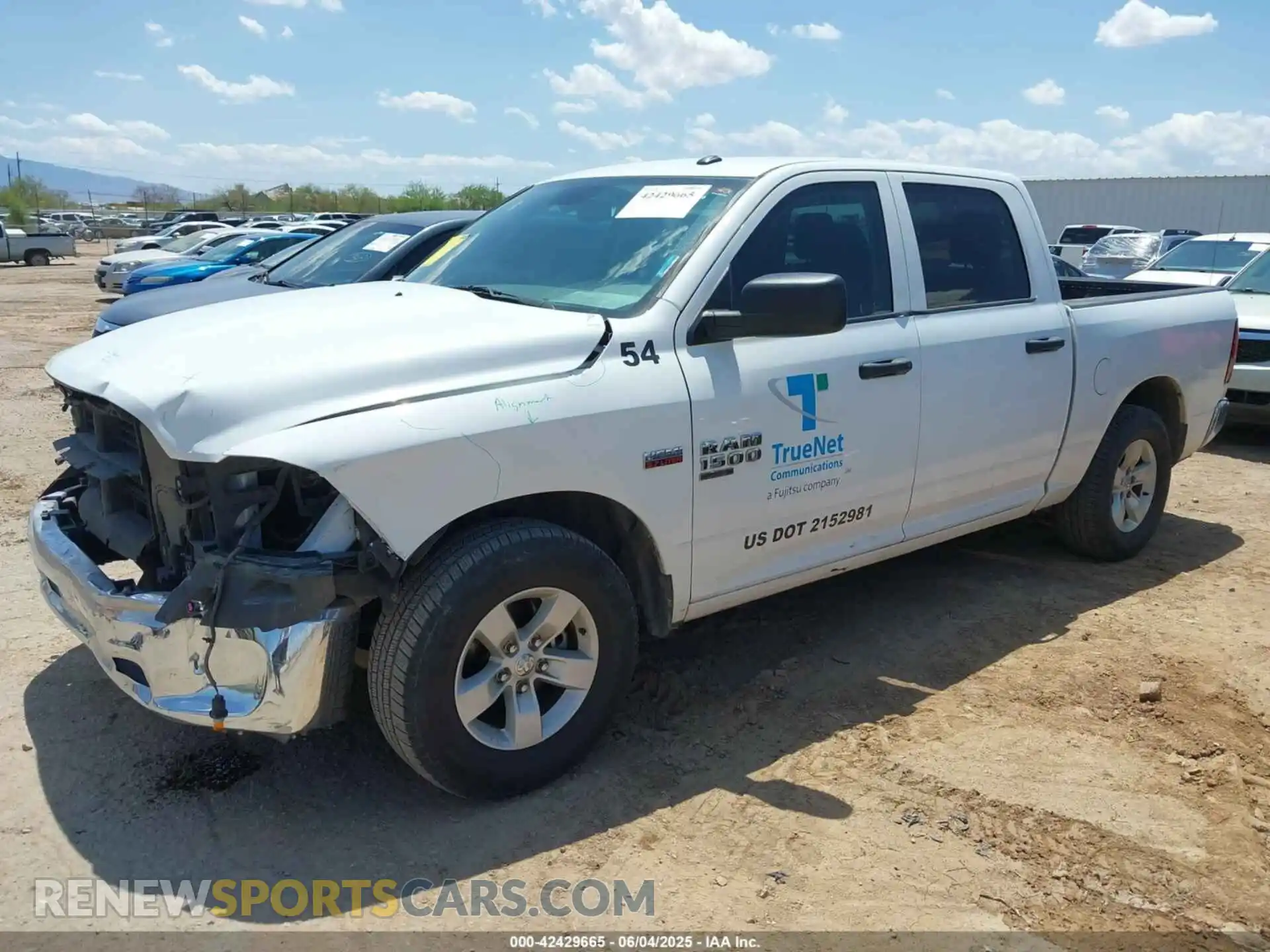 2 Photograph of a damaged car 3C6RR6KT6LG134123 RAM 1500 CLASSIC 2020