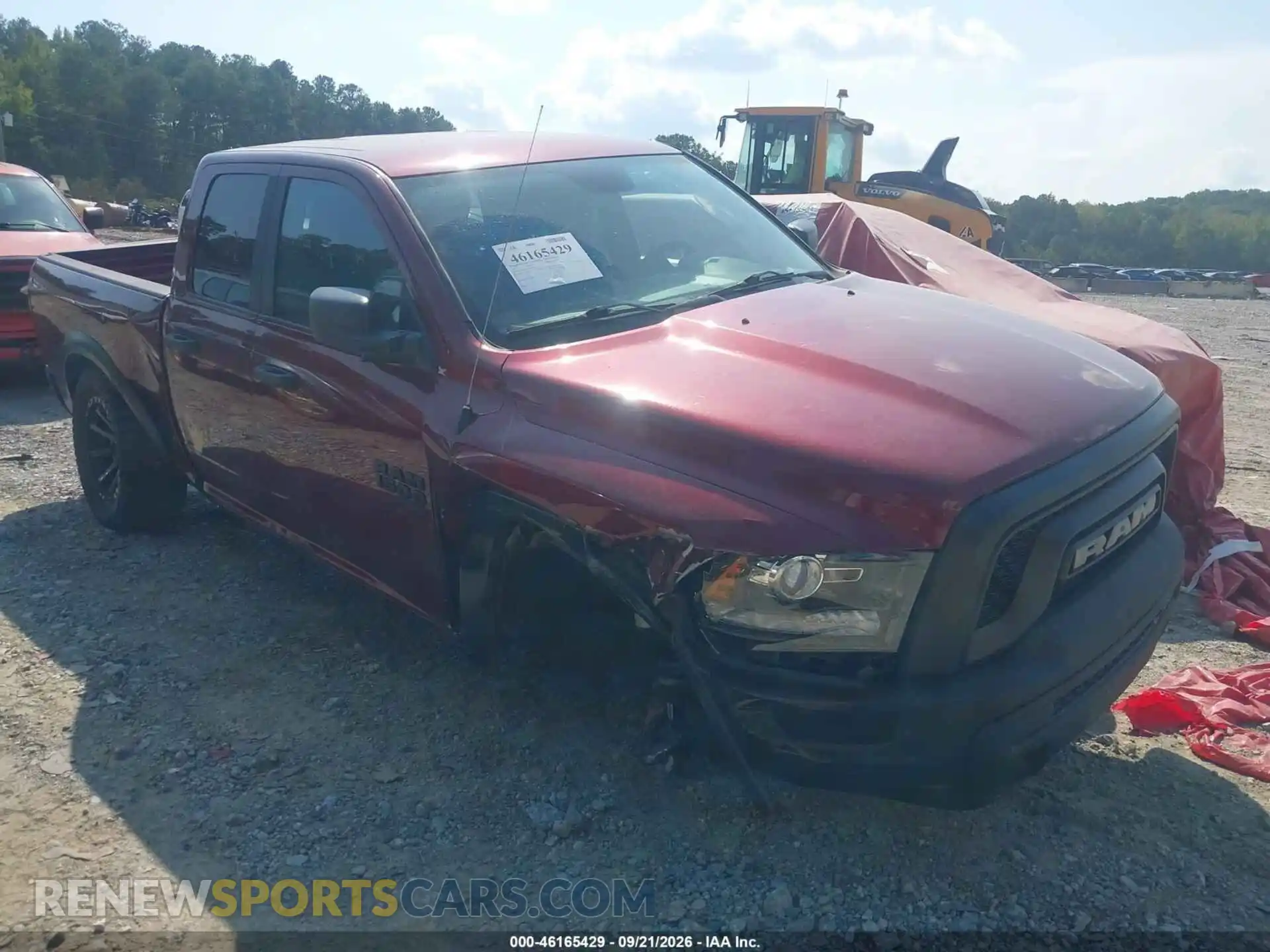 1 Photograph of a damaged car 1C6RR7GG4MS509423 RAM 1500 CLASSIC 2021