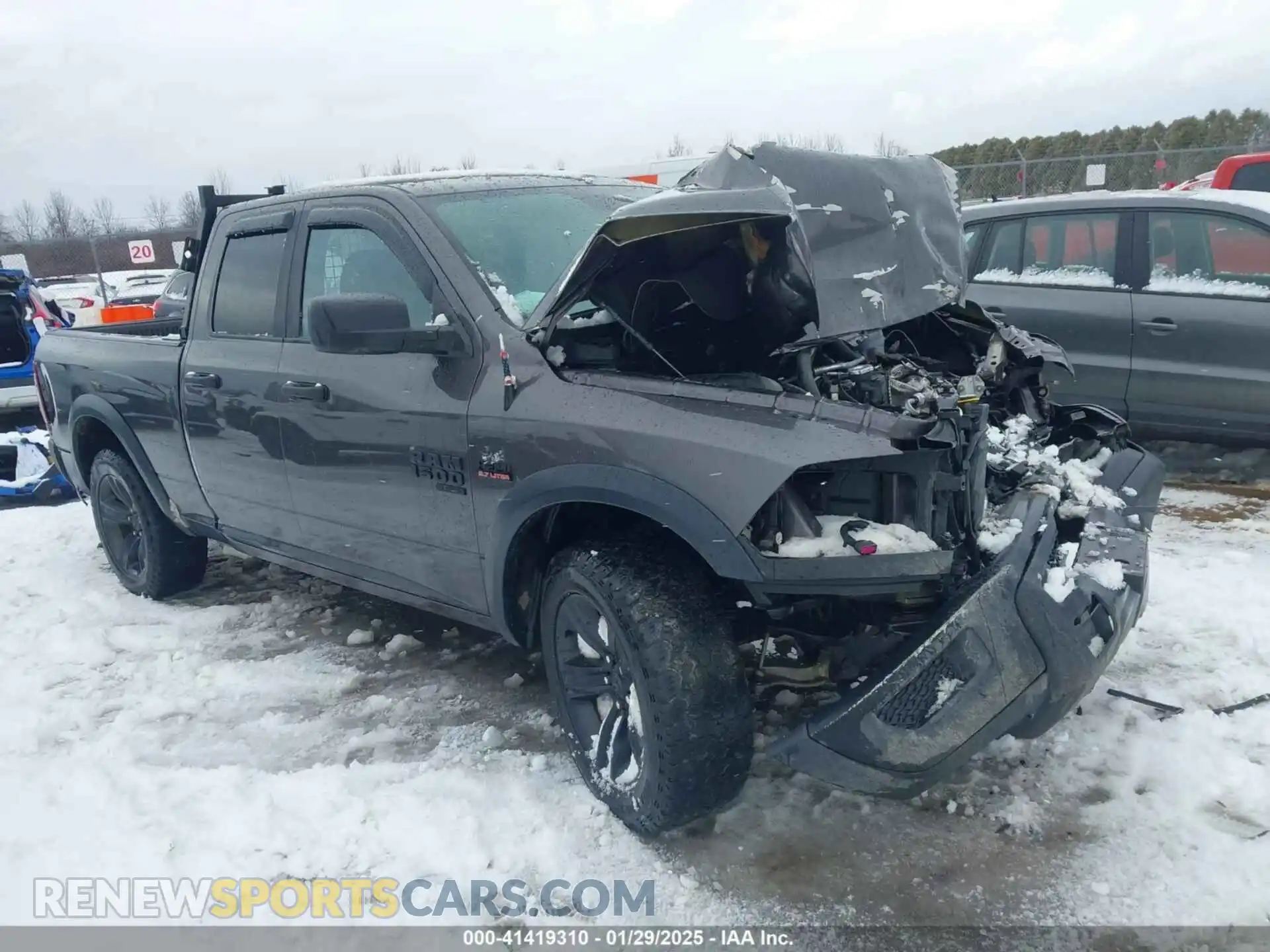 1 Photograph of a damaged car 1C6RR7GT8MS510233 RAM 1500 CLASSIC 2021