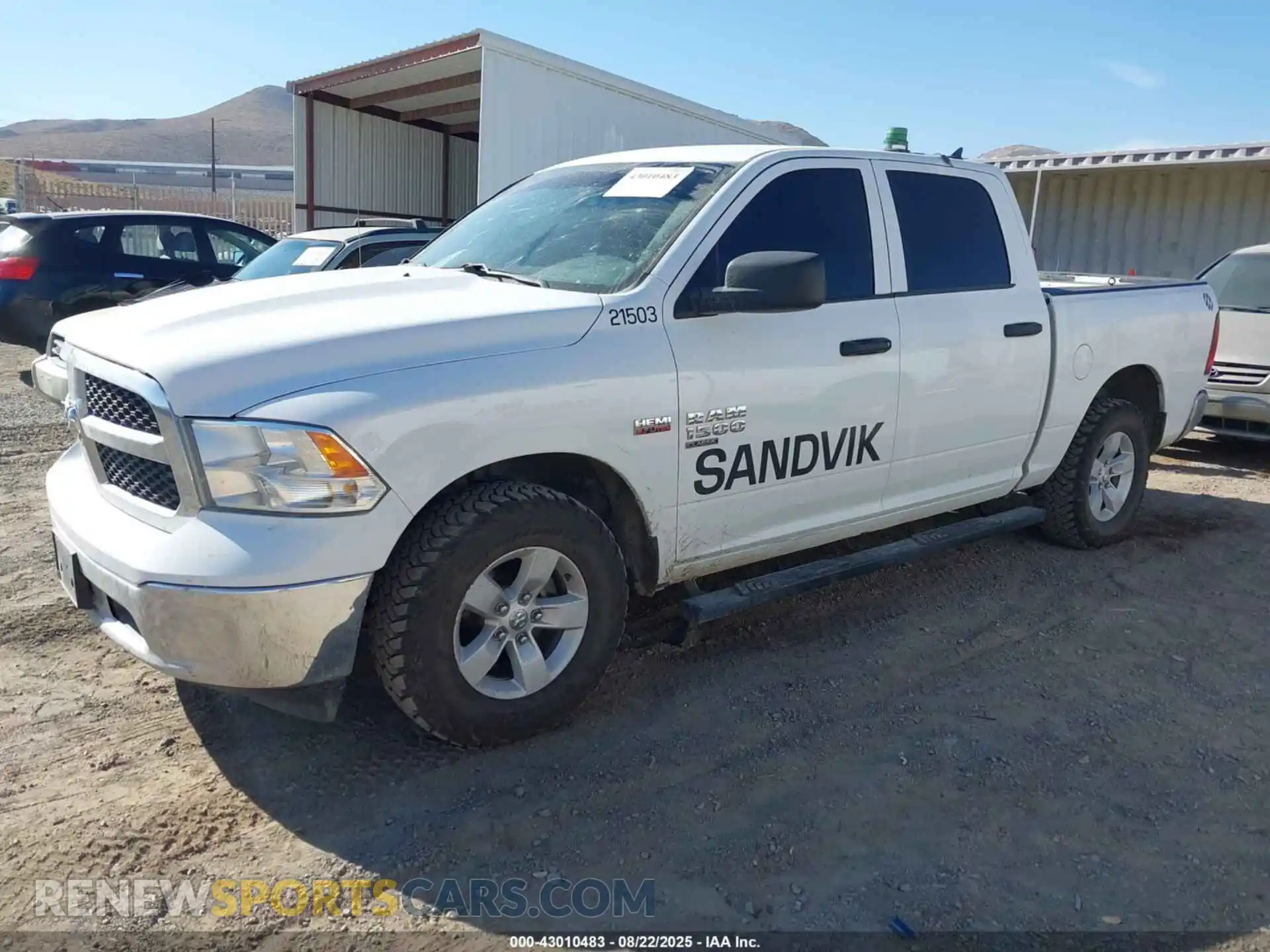 2 Photograph of a damaged car 1C6RR7KT9MS562039 RAM 1500 CLASSIC 2021