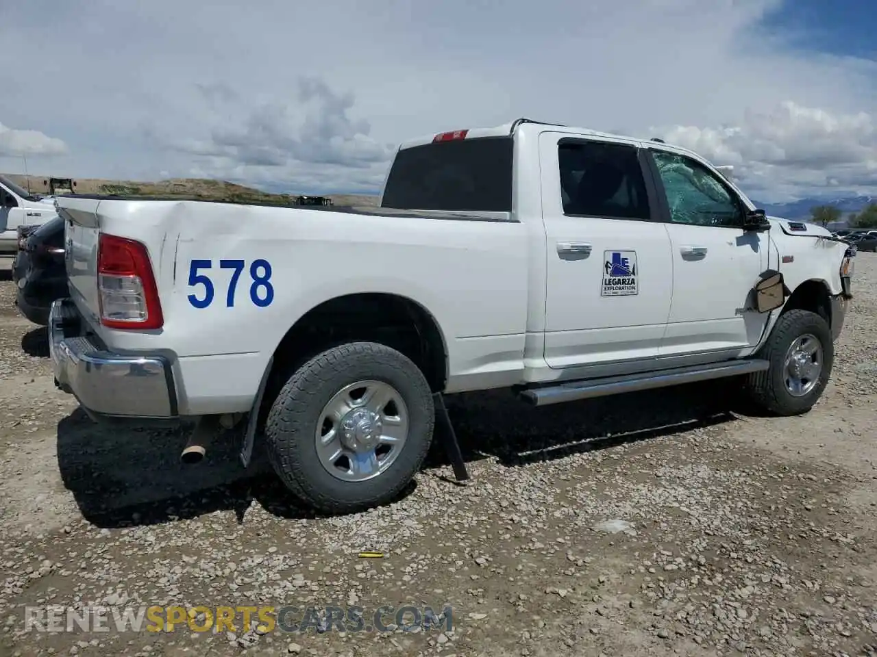 3 Photograph of a damaged car 3C6UR5DJ7KG726578 RAM 2500 2019