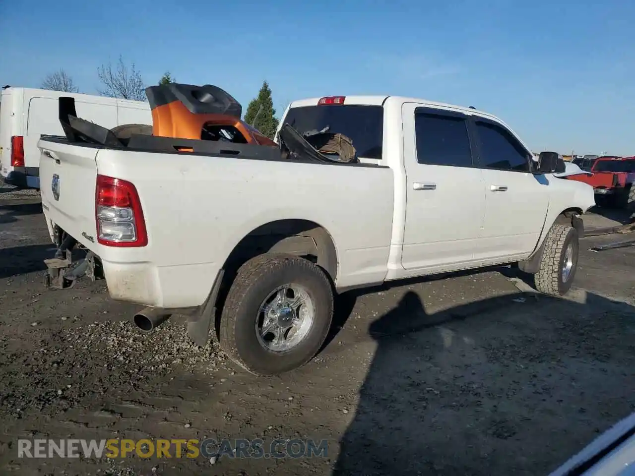 3 Photograph of a damaged car 3C6UR5DL1KG586285 RAM 2500 2019