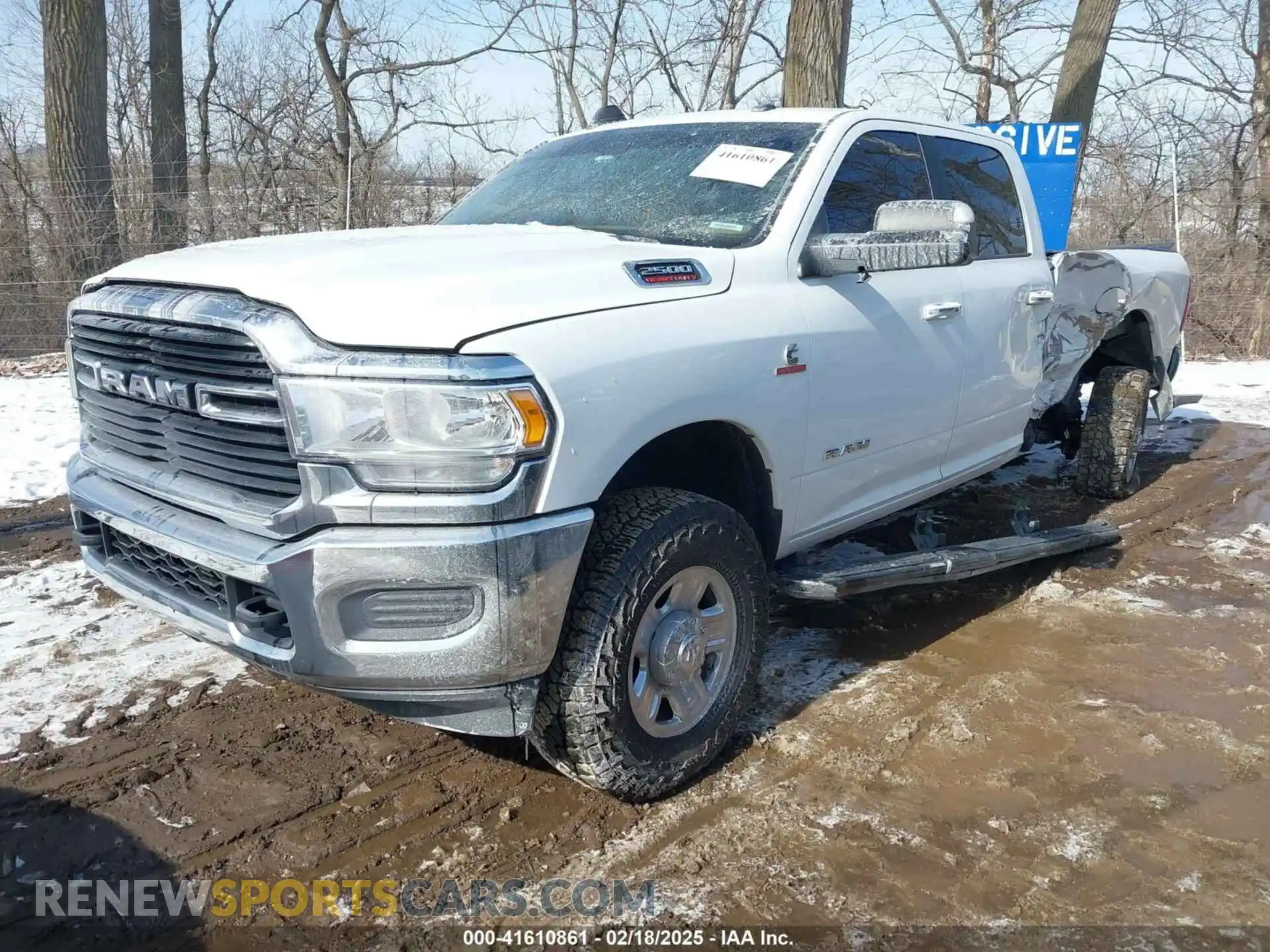2 Photograph of a damaged car 3C6UR5JL3KG537805 RAM 2500 2019