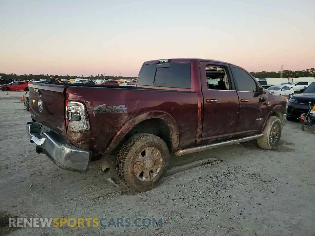 3 Photograph of a damaged car 3C6UR5FL5LG225205 RAM 2500 2020