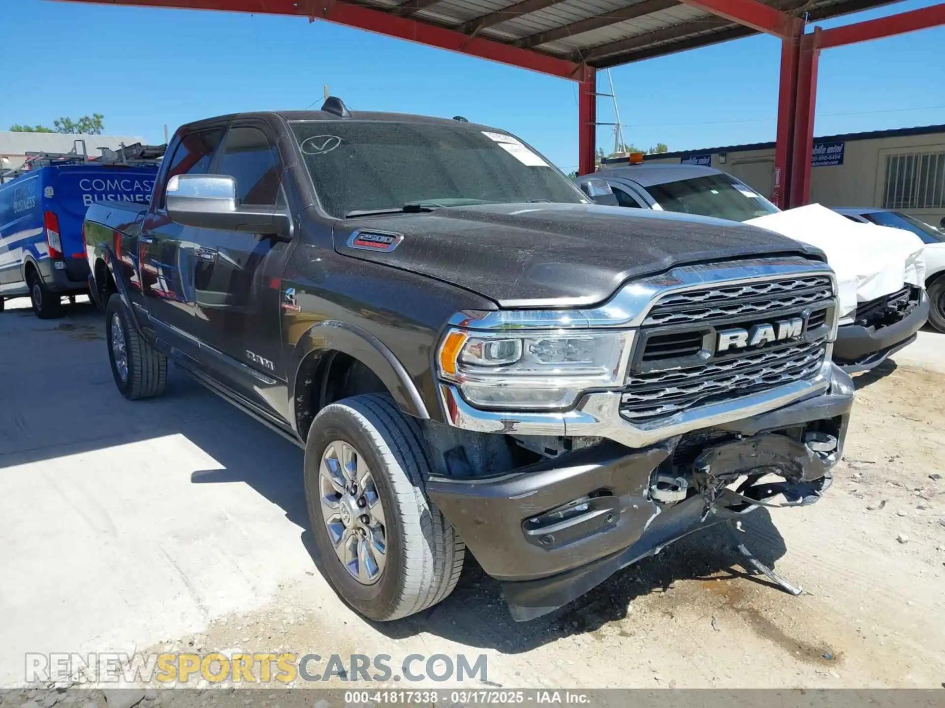 1 Photograph of a damaged car 3C6UR5SL2LG178429 RAM 2500 2020