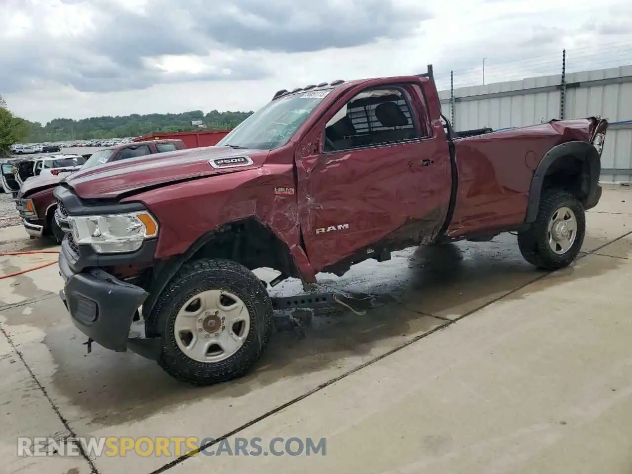 1 Photograph of a damaged car 3C6MR5AJ2MG607179 RAM 2500 2021