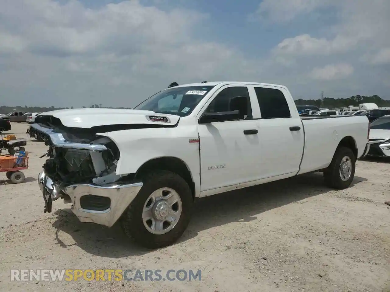 1 Photograph of a damaged car 3C6UR4HJ7MG674067 RAM 2500 2021