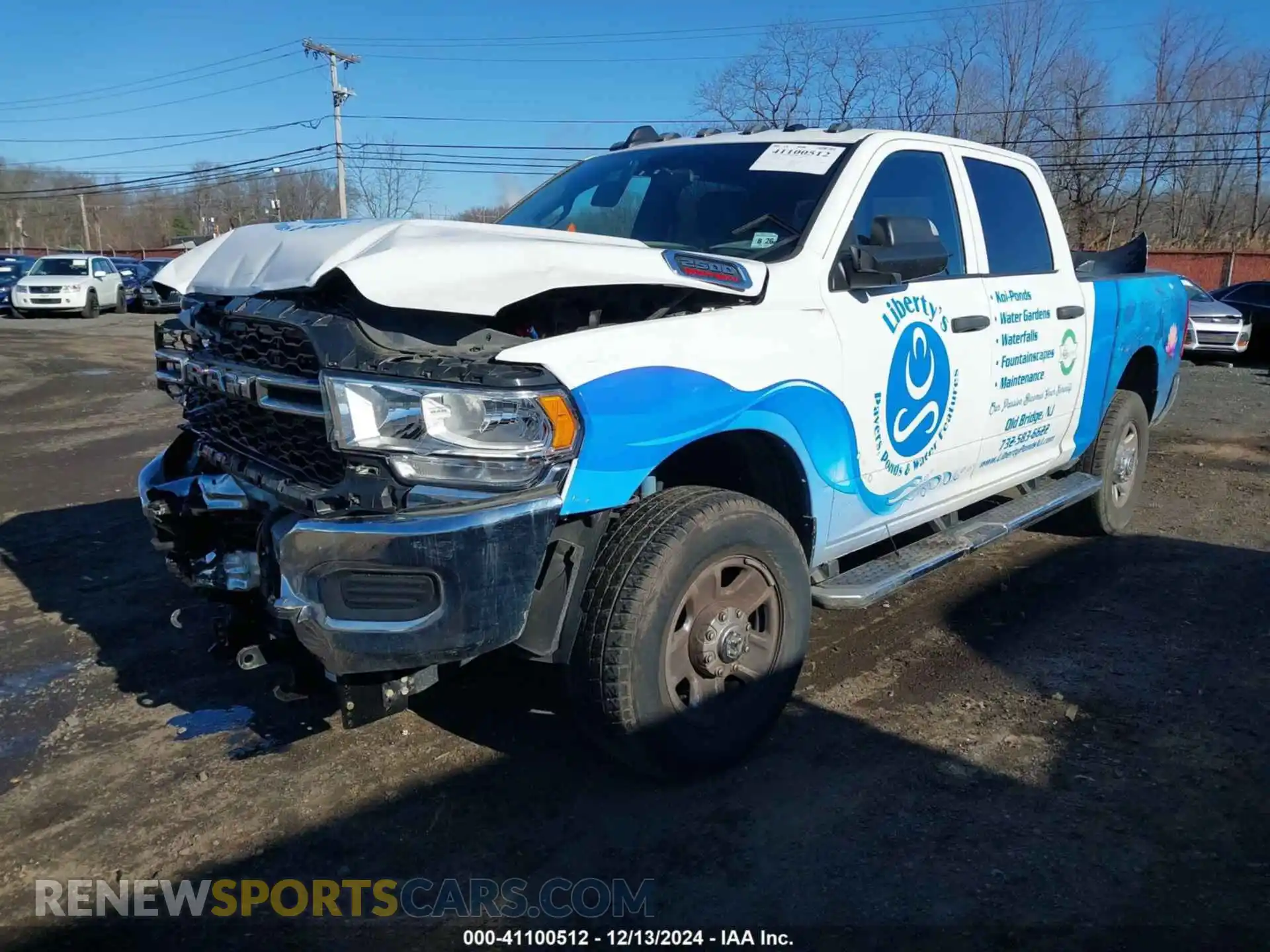 2 Photograph of a damaged car 3C6UR5CJ9MG680627 RAM 2500 2021
