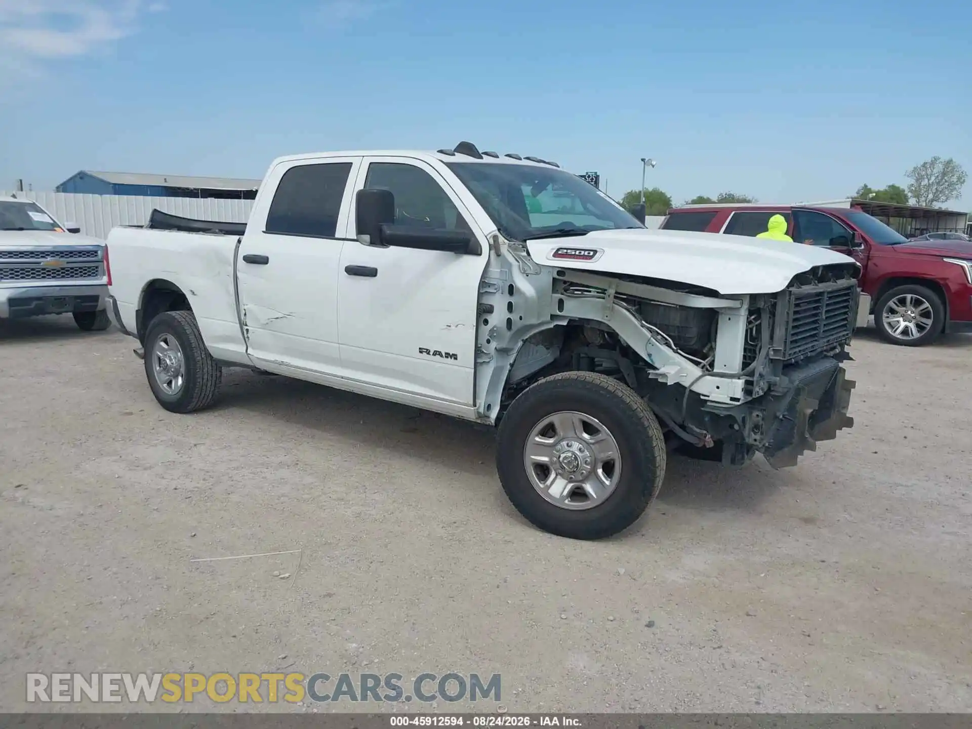1 Photograph of a damaged car 3C6UR5CL7MG602980 RAM 2500 2021
