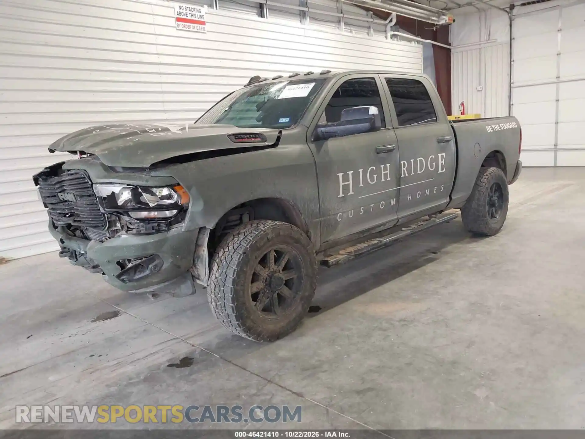 2 Photograph of a damaged car 3C6UR5DL4MG533535 RAM 2500 2021