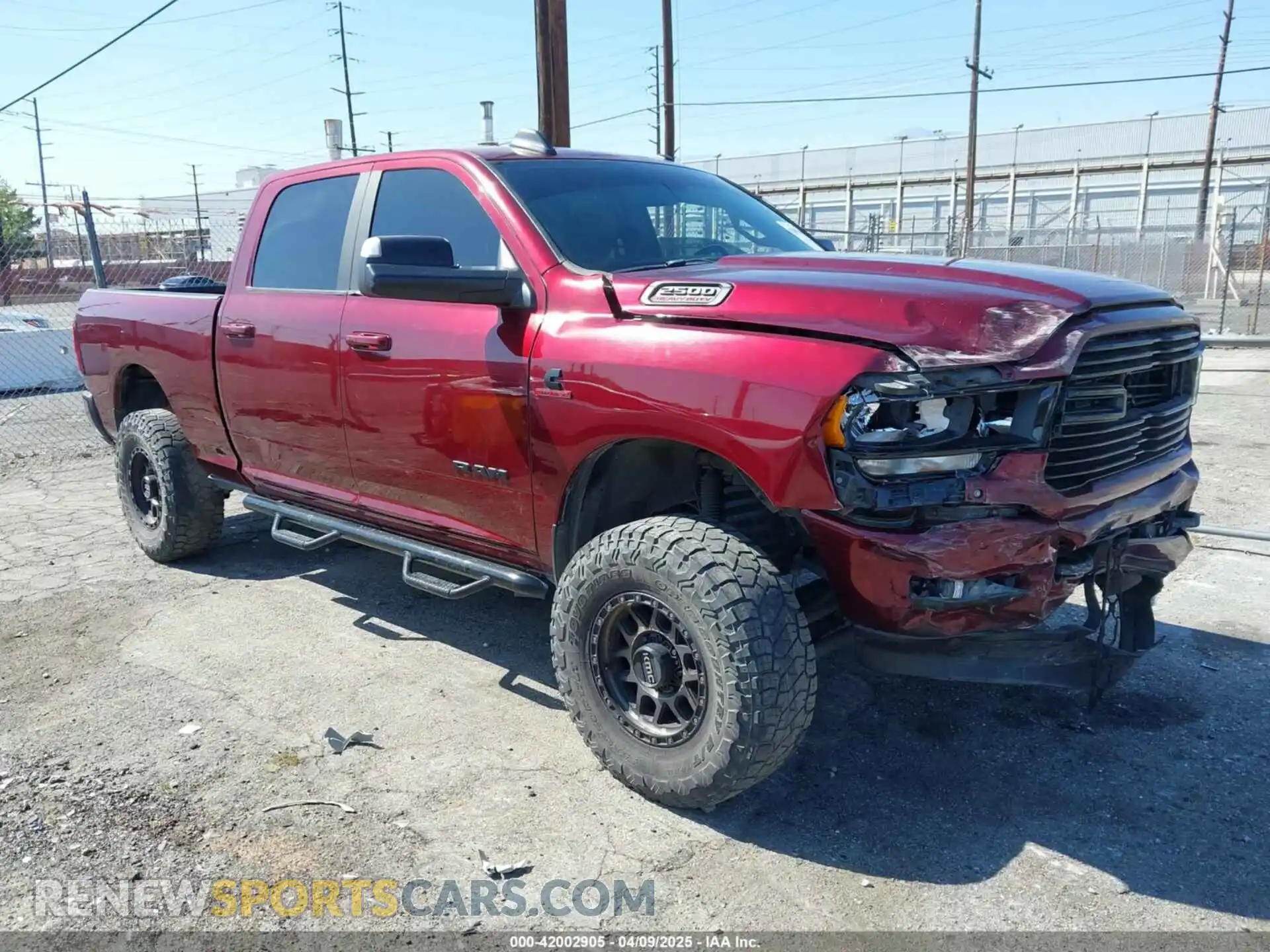 1 Photograph of a damaged car 3C6UR5DLXMG501964 RAM 2500 2021