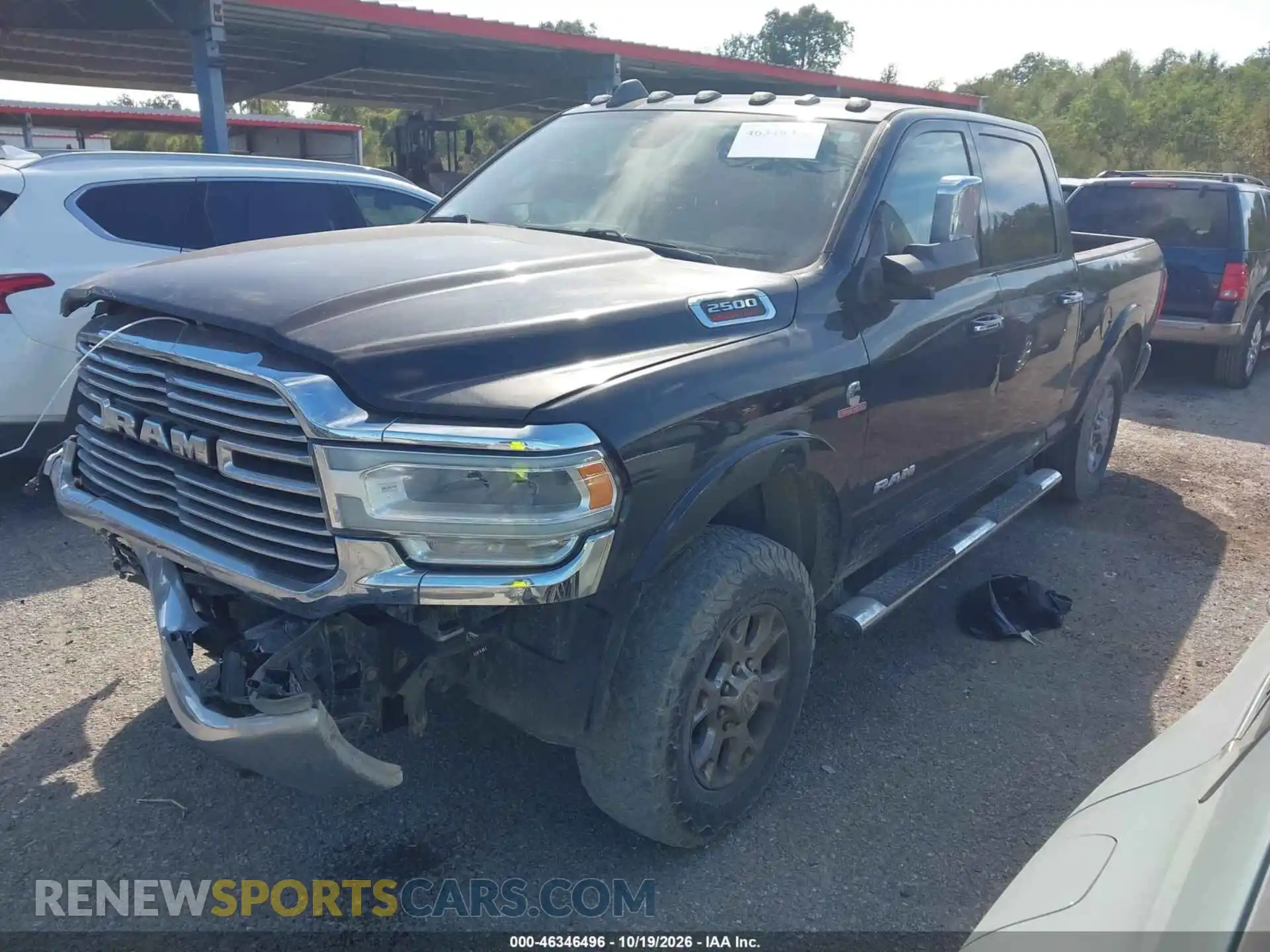2 Photograph of a damaged car 3C6UR5FLXMG650517 RAM 2500 2021