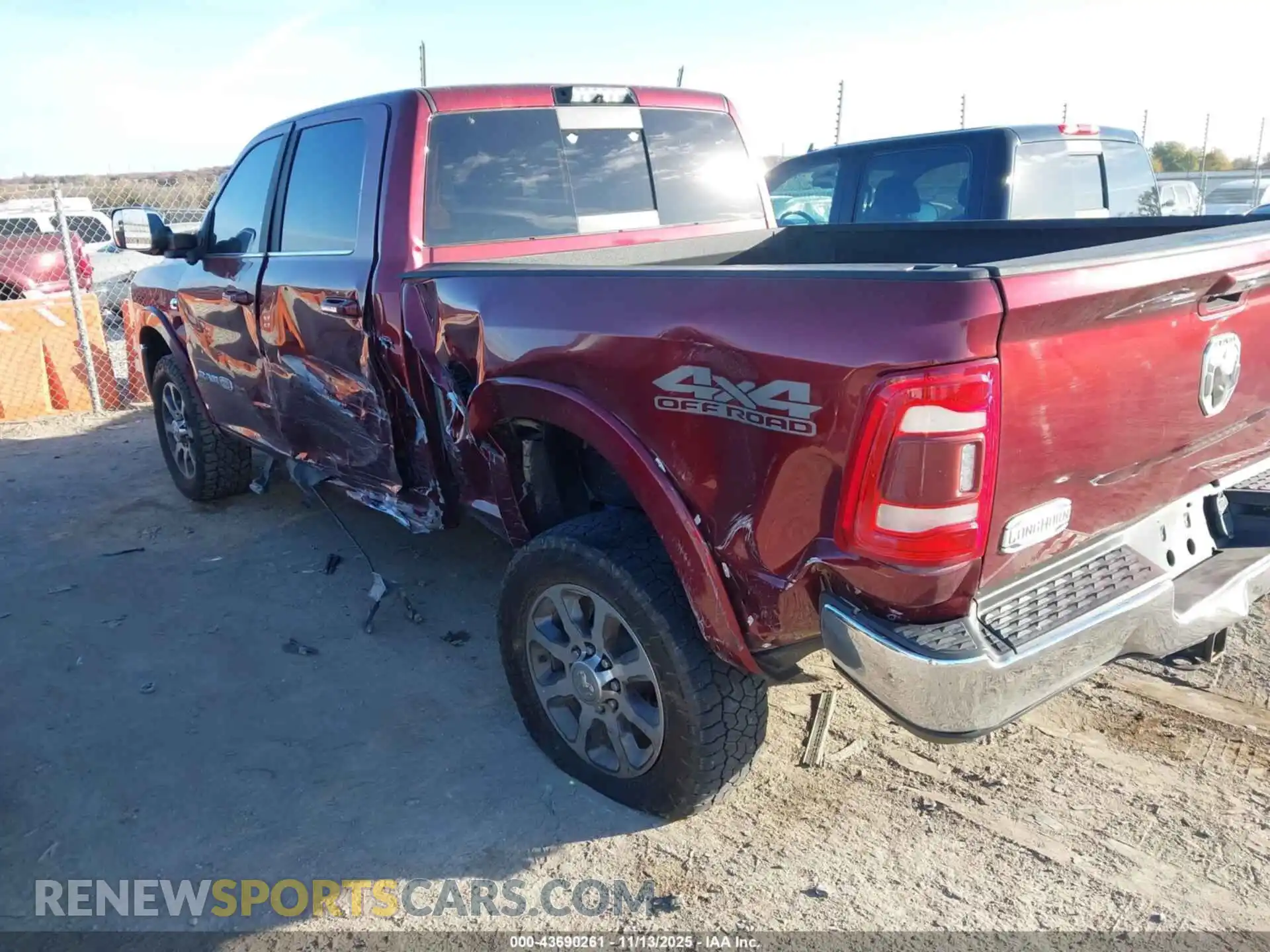 3 Photograph of a damaged car 3C6UR5GL9MG544431 RAM 2500 2021