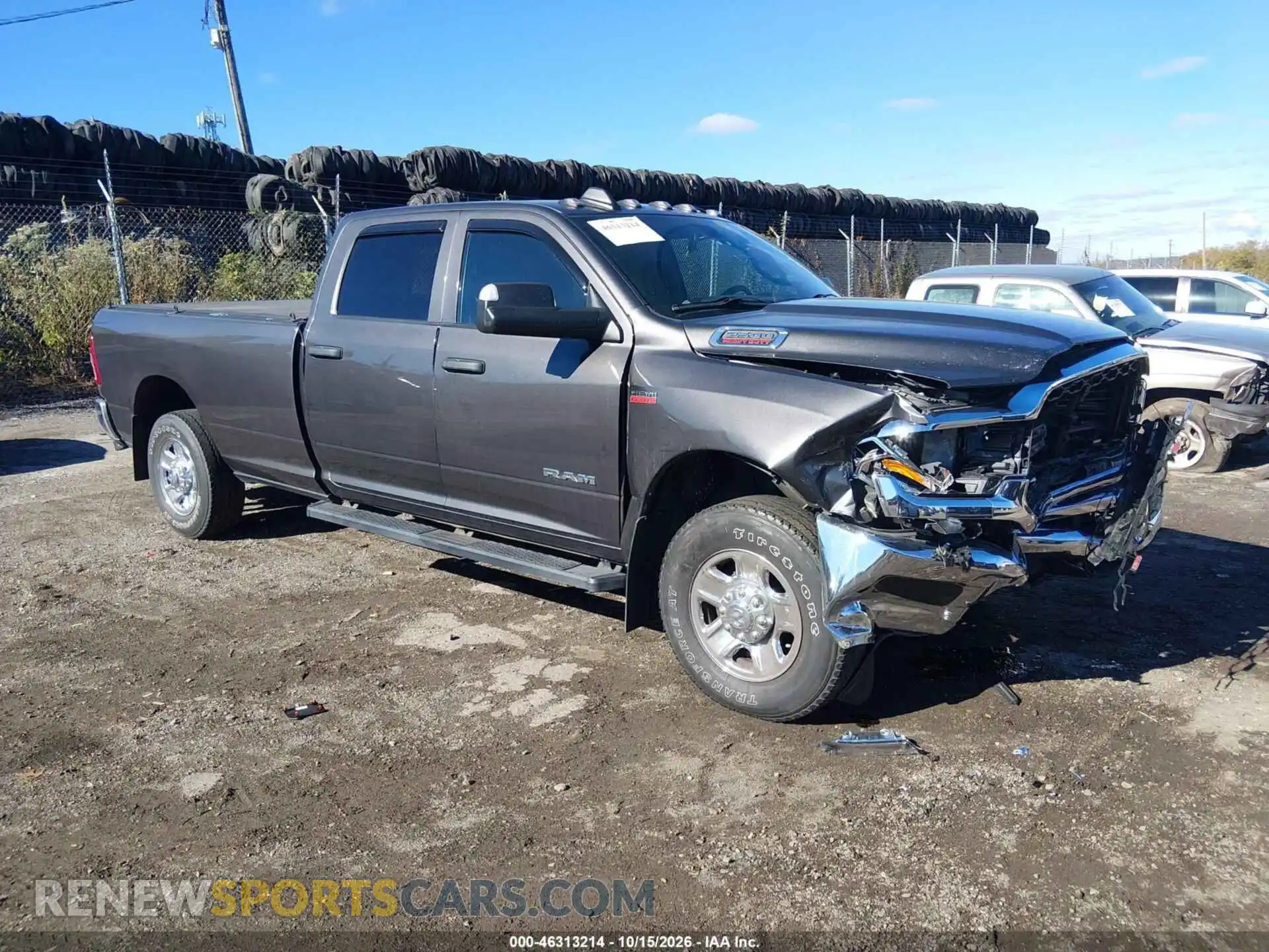 1 Photograph of a damaged car 3C6UR5HJ4MG609151 RAM 2500 2021