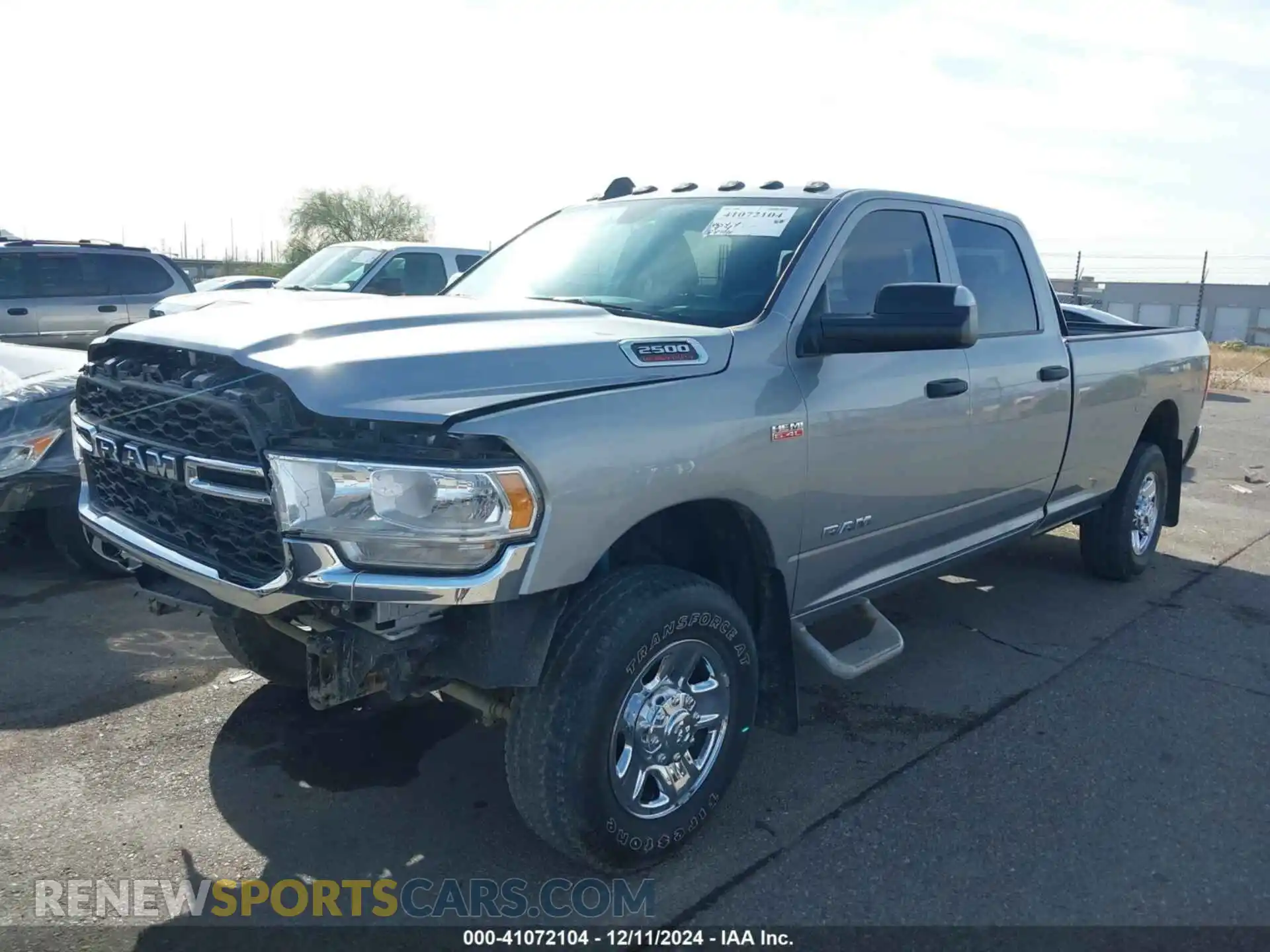 2 Photograph of a damaged car 3C6UR5HJ9MG610232 RAM 2500 2021