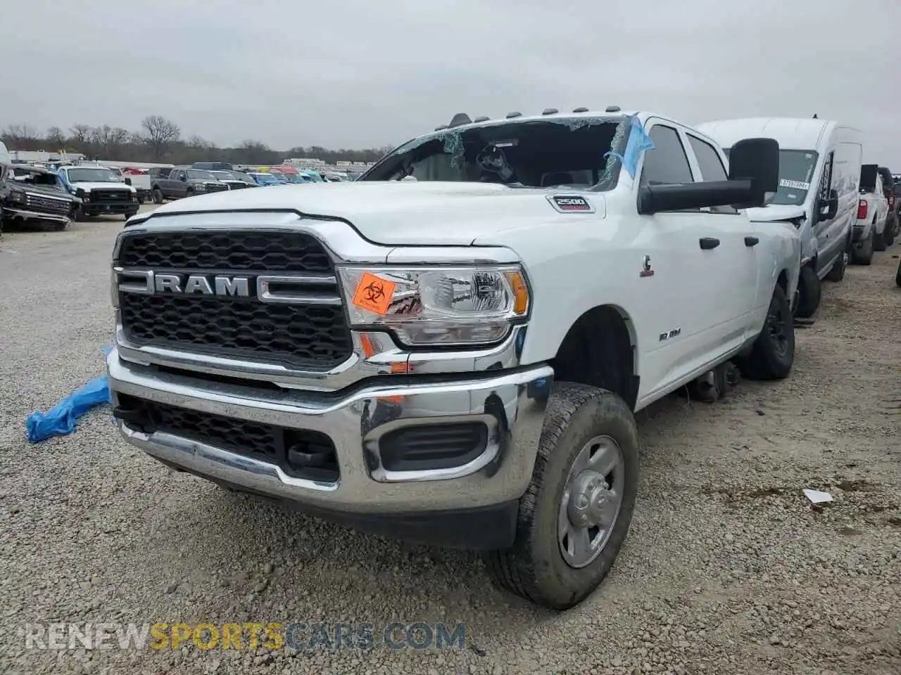 1 Photograph of a damaged car 3C6UR5CL3NG394405 RAM 2500 2022