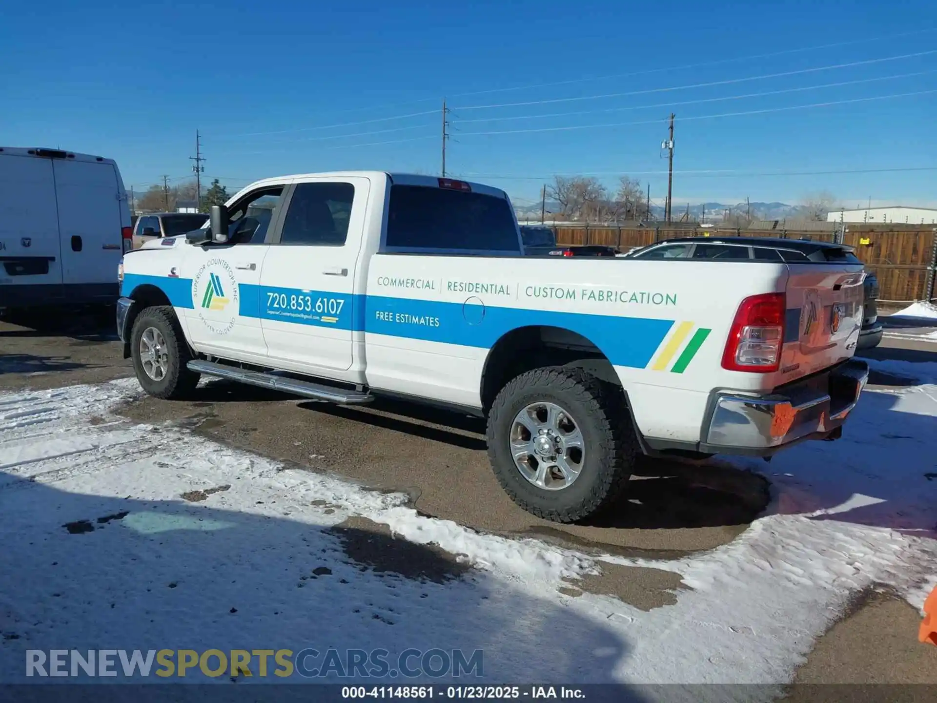 3 Photograph of a damaged car 3C6UR5JL6NG104080 RAM 2500 2022