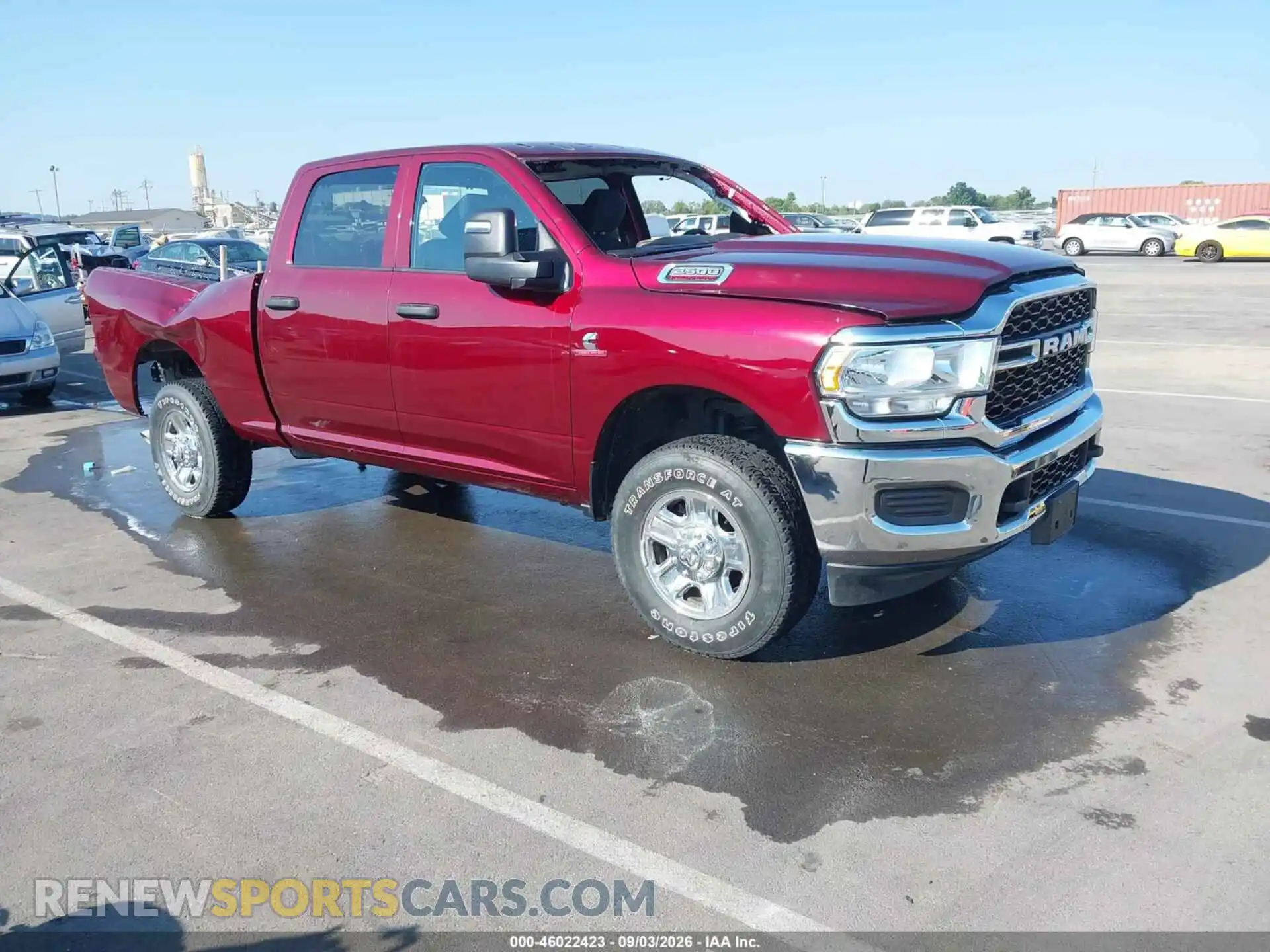 1 Photograph of a damaged car 3C6UR5CL4PG570431 RAM 2500 2023