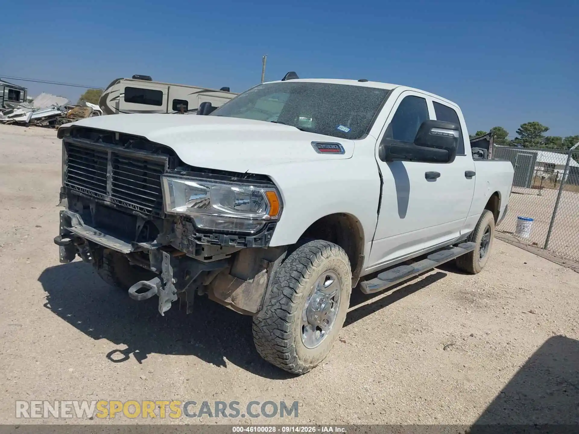 2 Photograph of a damaged car 3C6UR5CJ2RG254110 RAM 2500 2024