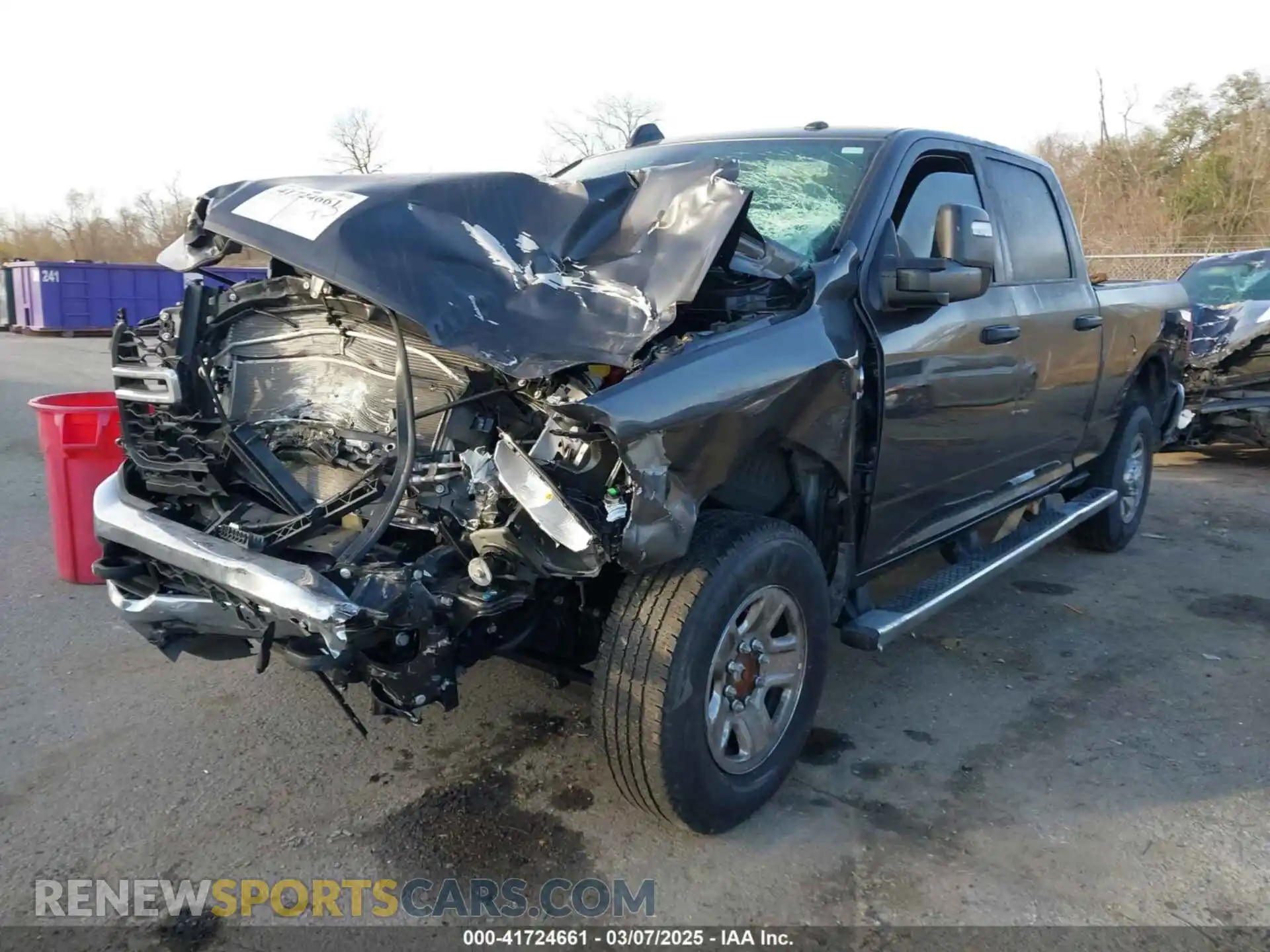 2 Photograph of a damaged car 3C6UR5CL9RG245485 RAM 2500 2024
