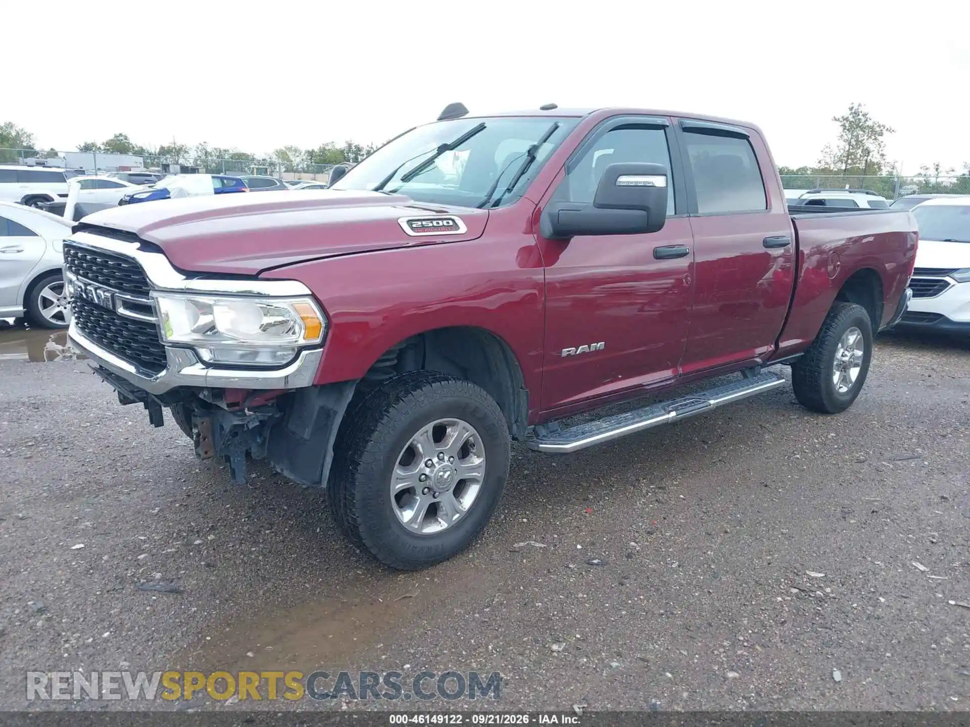 2 Photograph of a damaged car 3C6UR5DJXRG100775 RAM 2500 2024