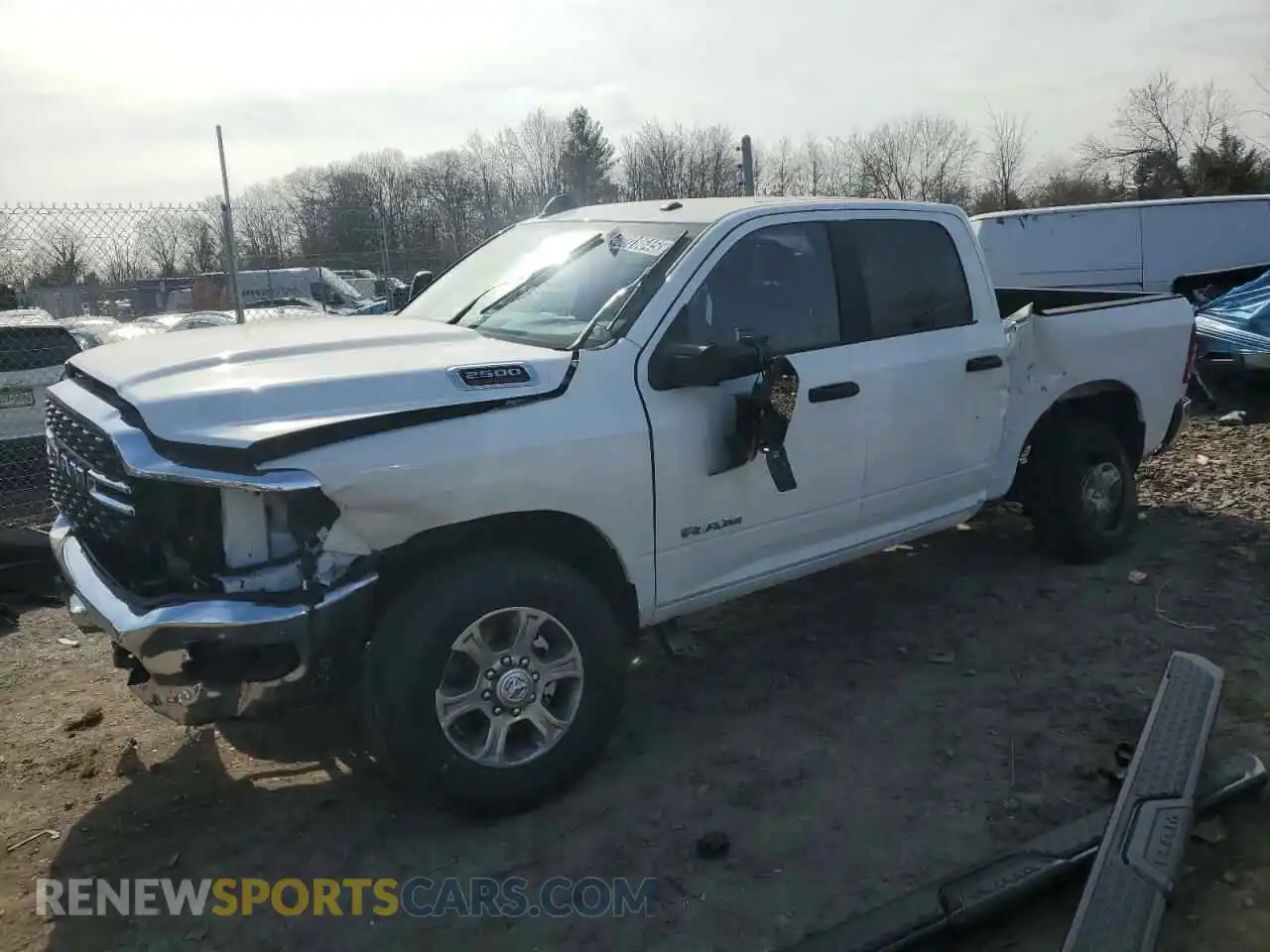 1 Photograph of a damaged car 3C6UR5DJXRG396977 RAM 2500 2024