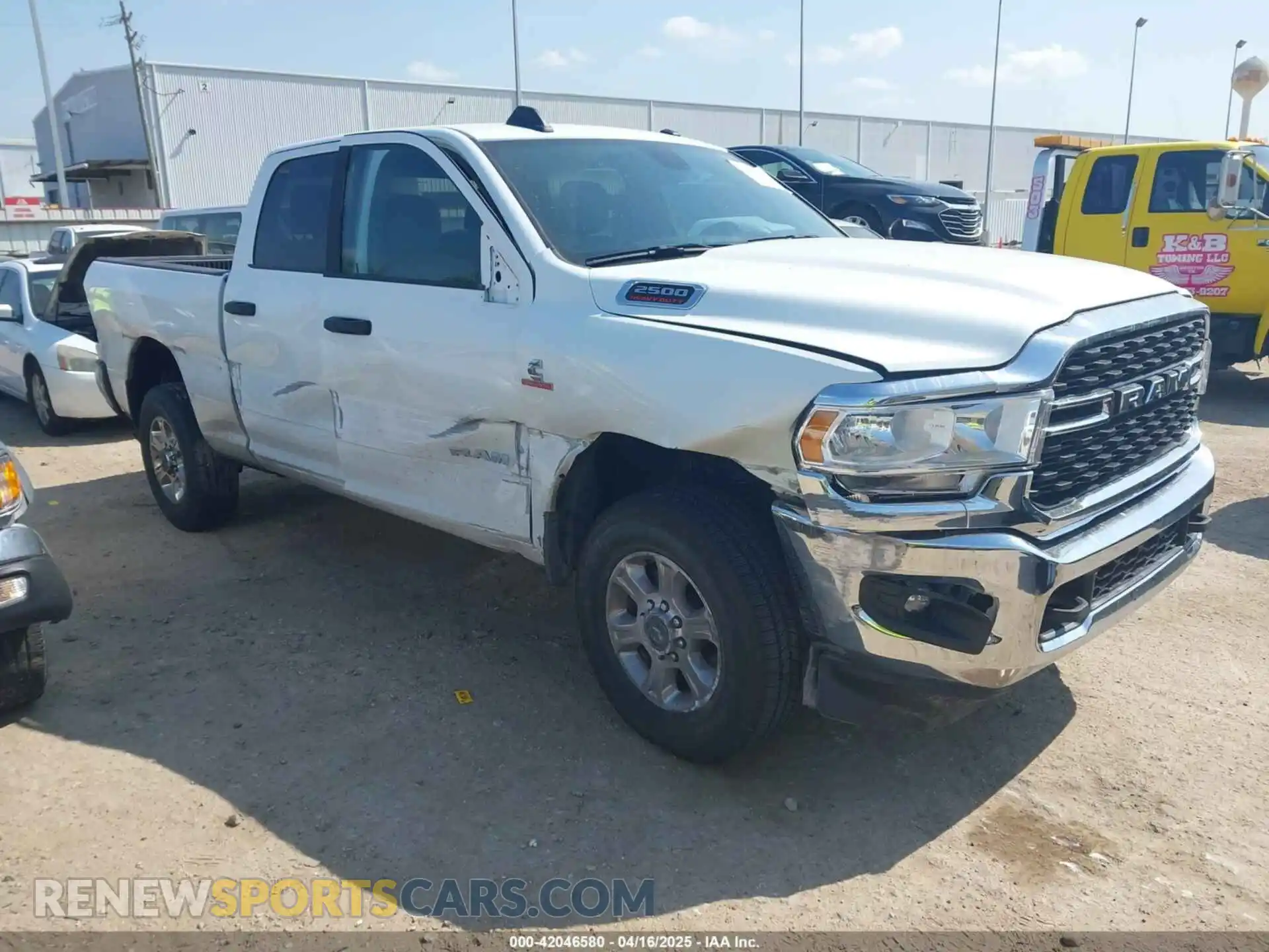 1 Photograph of a damaged car 3C6UR5DL0RG296257 RAM 2500 2024