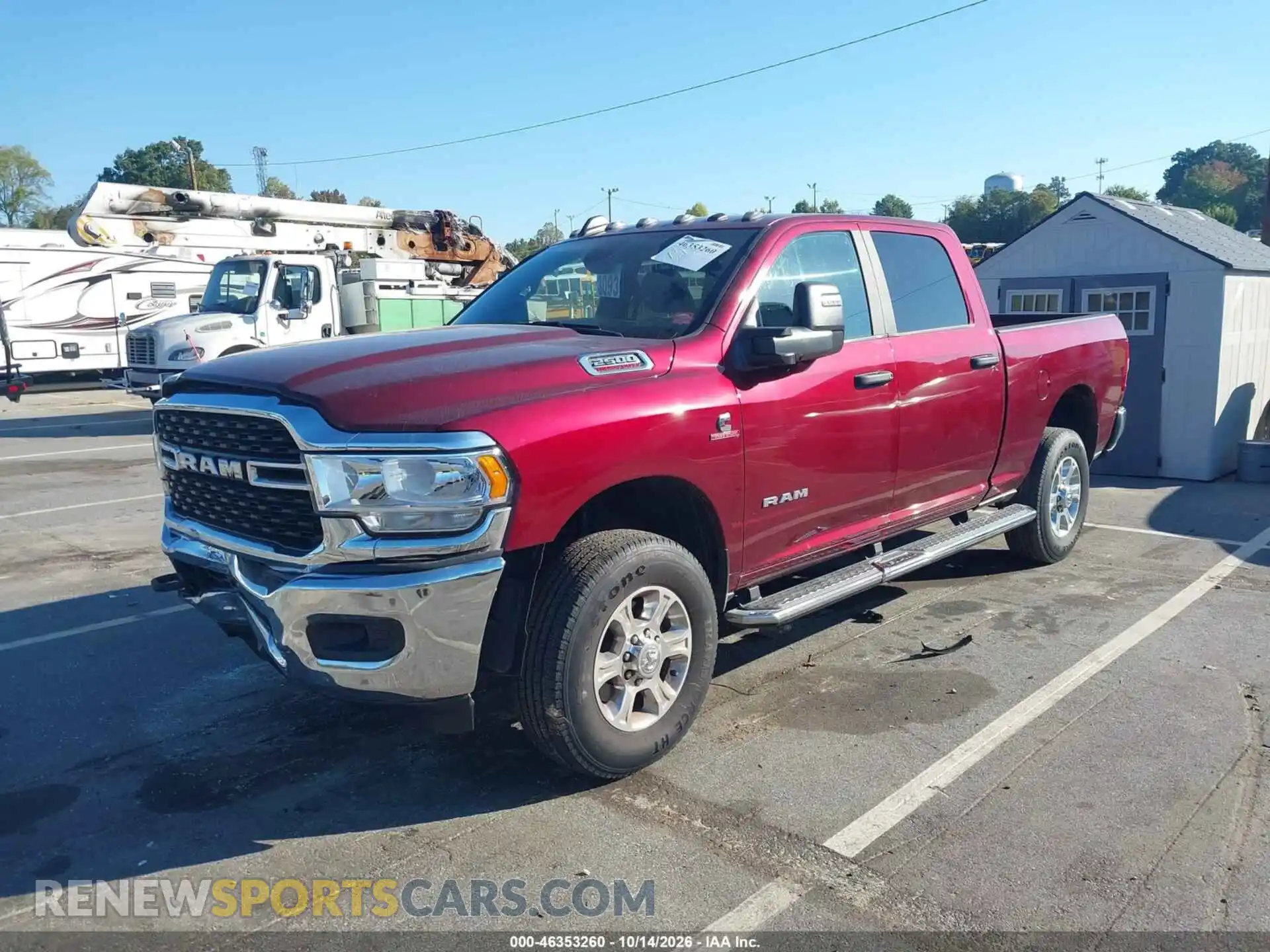2 Photograph of a damaged car 3C6UR5DL1RG115781 RAM 2500 2024