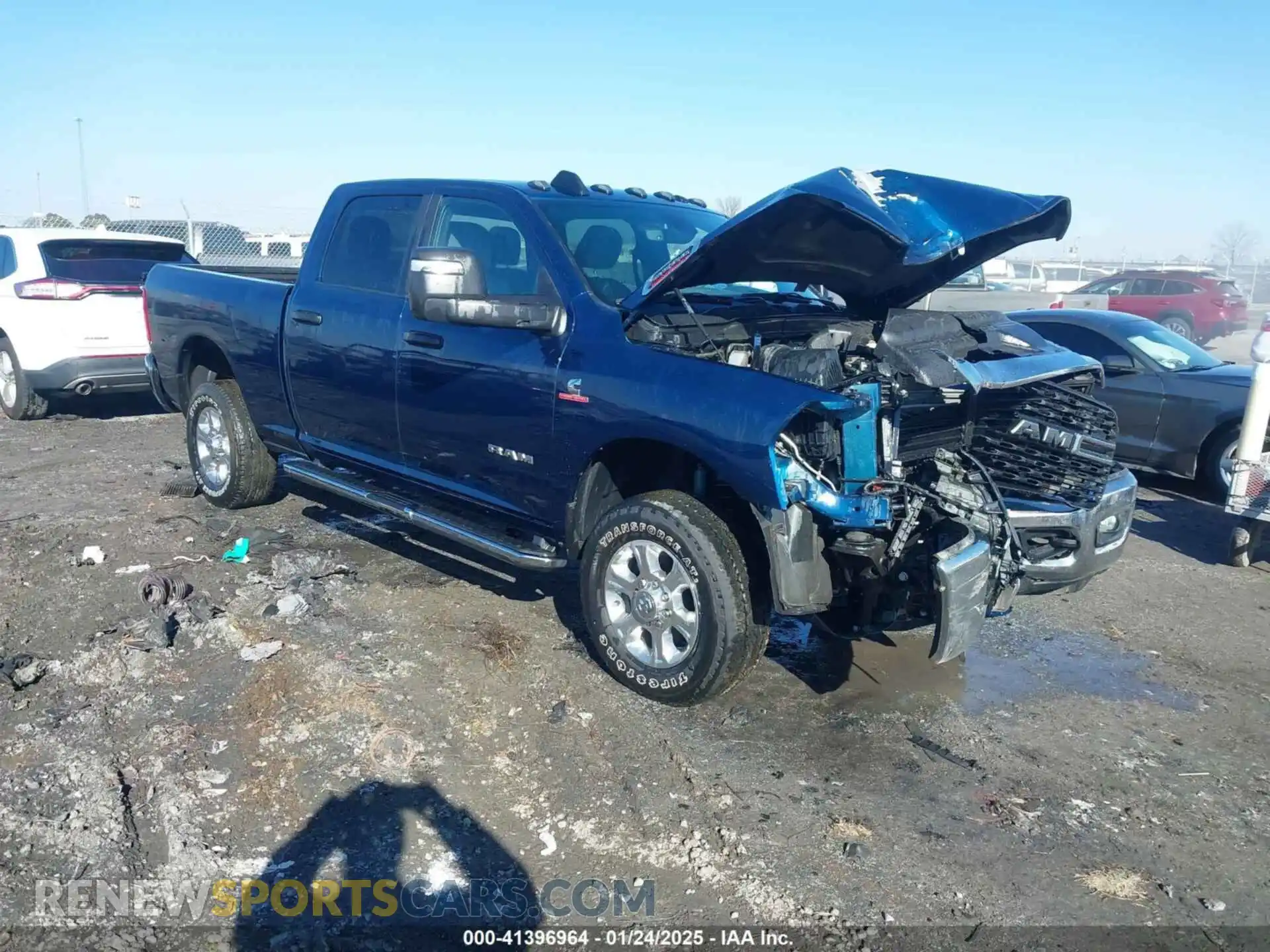1 Photograph of a damaged car 3C6UR5DL1RG235886 RAM 2500 2024
