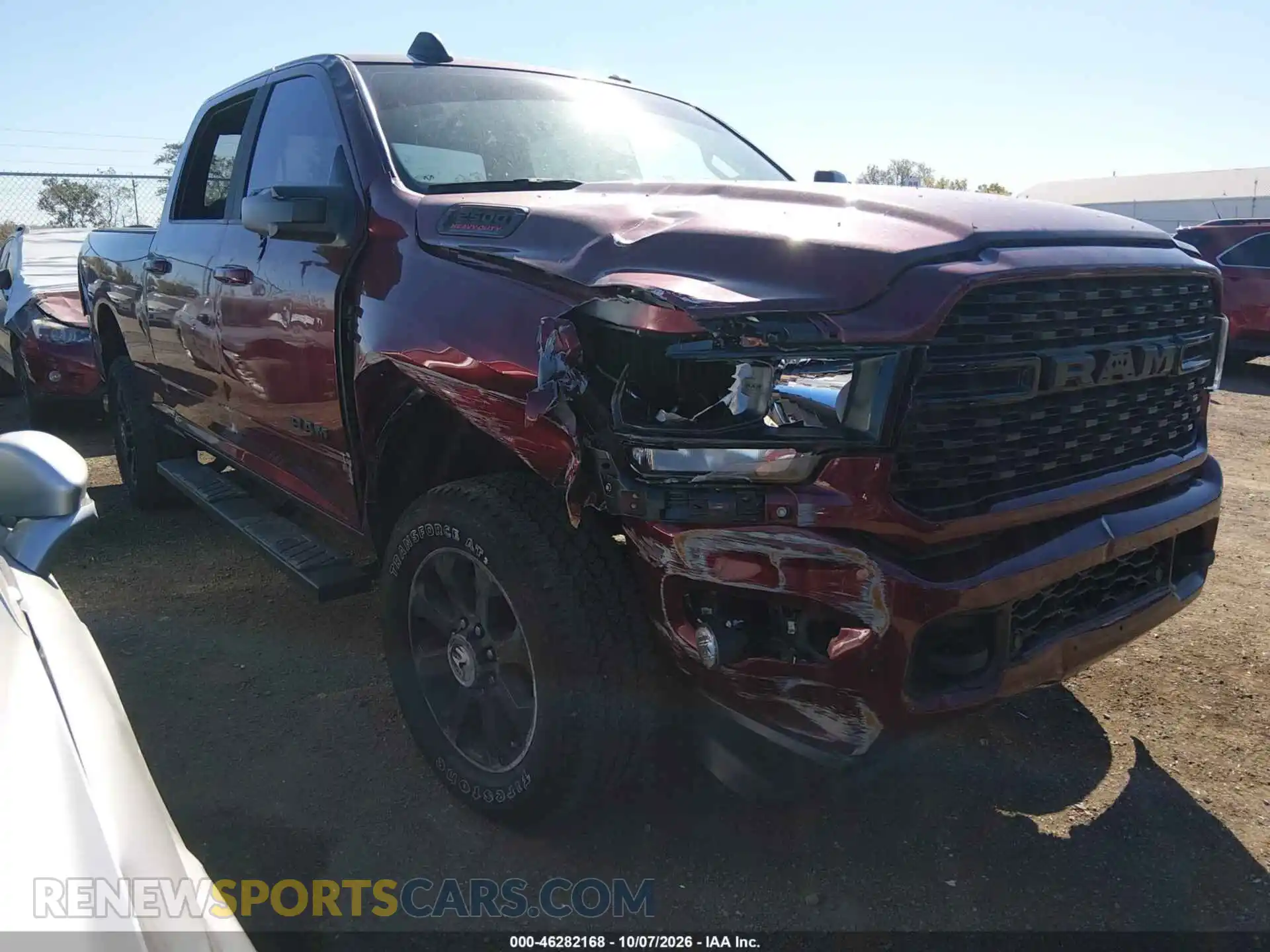 1 Photograph of a damaged car 3C6UR5DL1RG395914 RAM 2500 2024