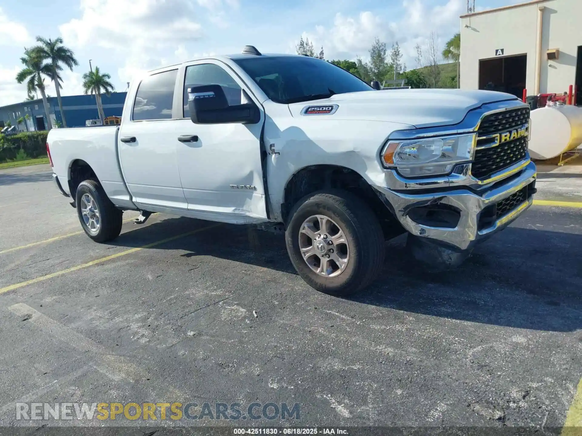 1 Photograph of a damaged car 3C6UR5DL6RG285652 RAM 2500 2024