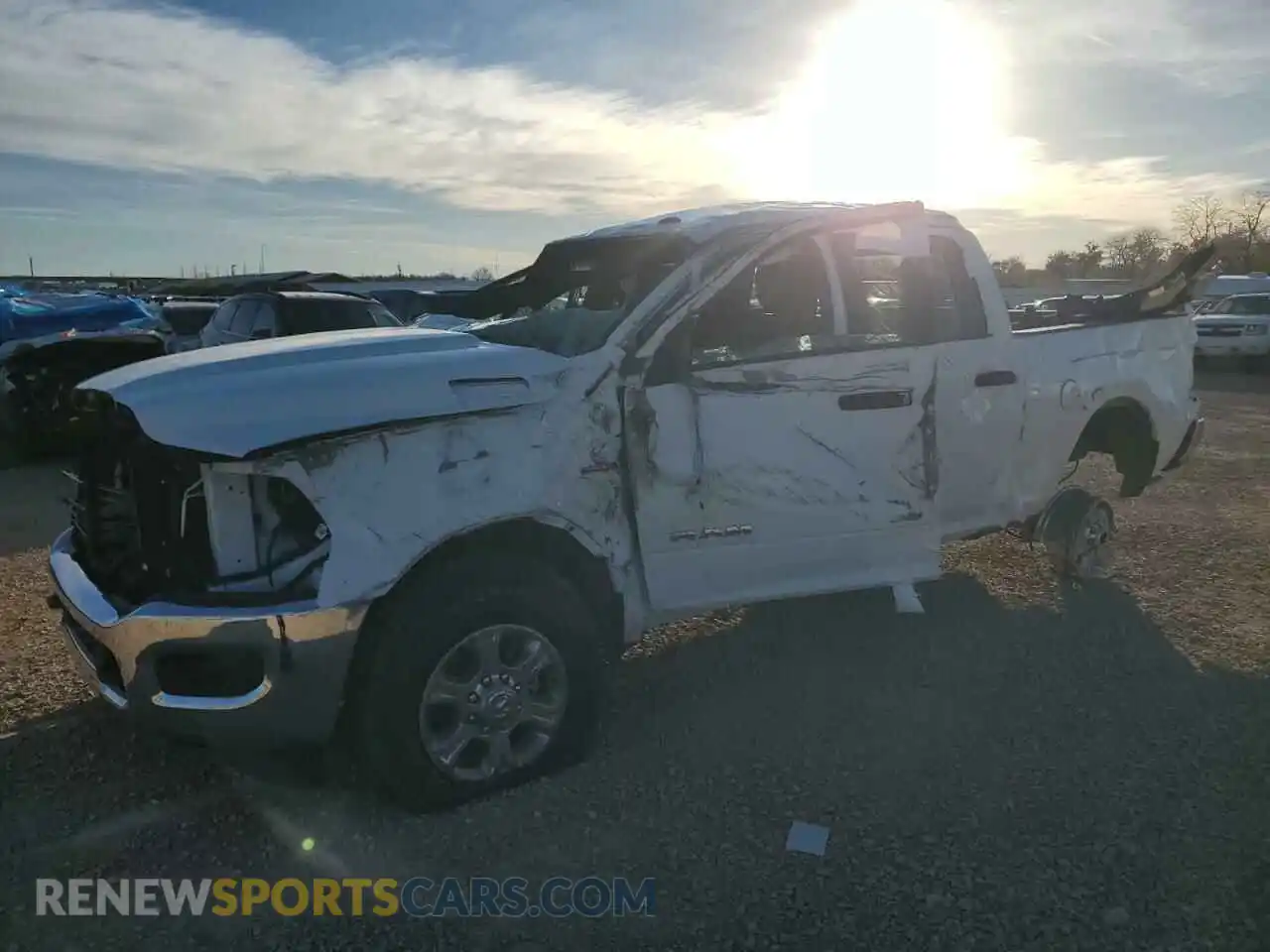 1 Photograph of a damaged car 3C6UR5DL7RG349374 RAM 2500 2024