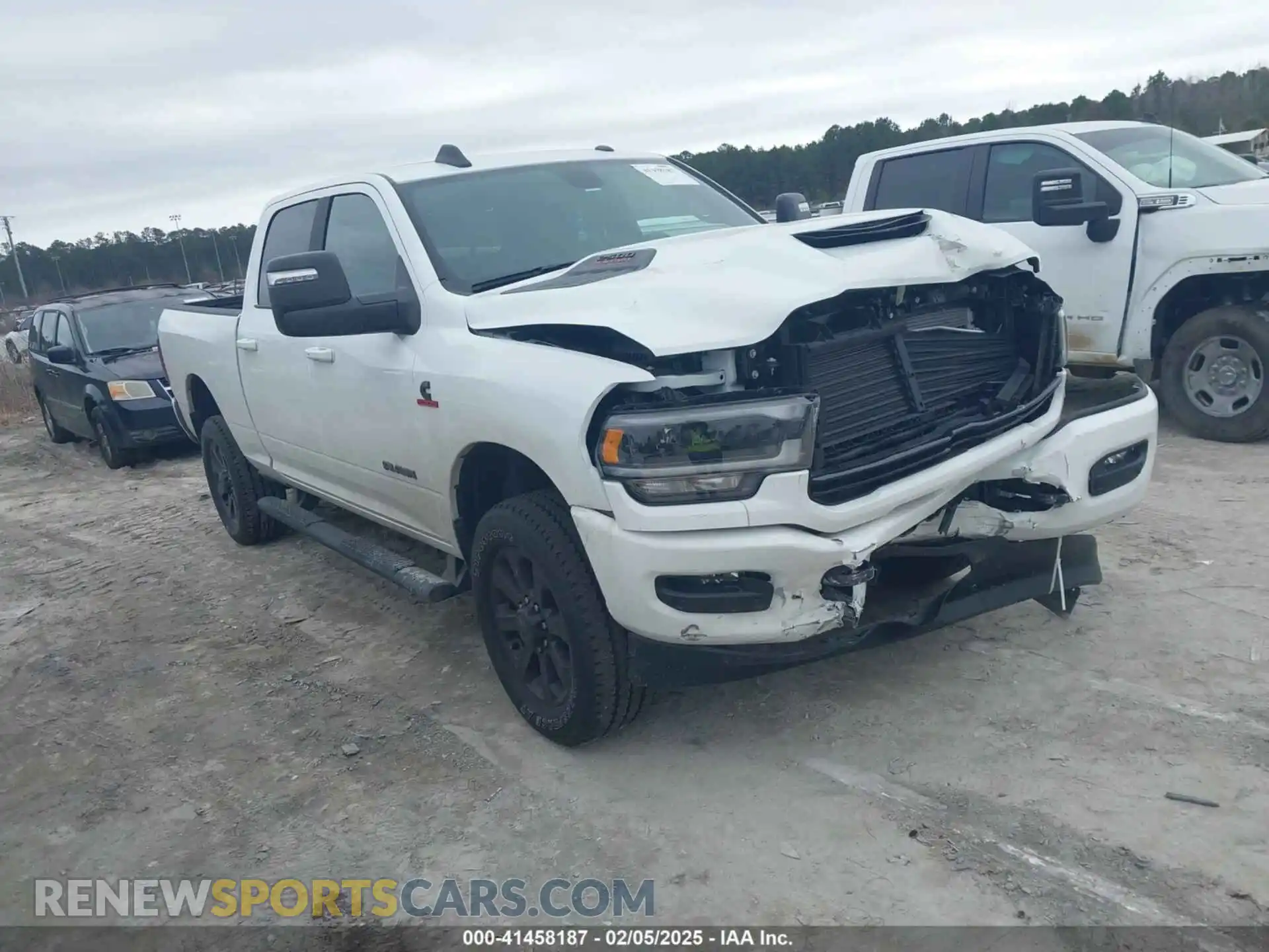 1 Photograph of a damaged car 3C6UR5FL1RG252877 RAM 2500 2024