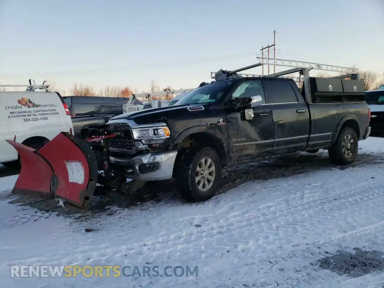 1 Photograph of a damaged car 3C63R3RL4KG622107 RAM 3500 2019