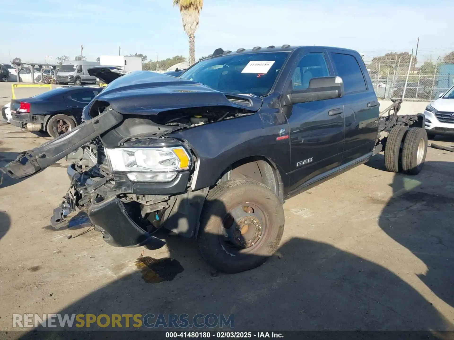 2 Photograph of a damaged car 3C63RRGL6NG316195 RAM 3500 2022