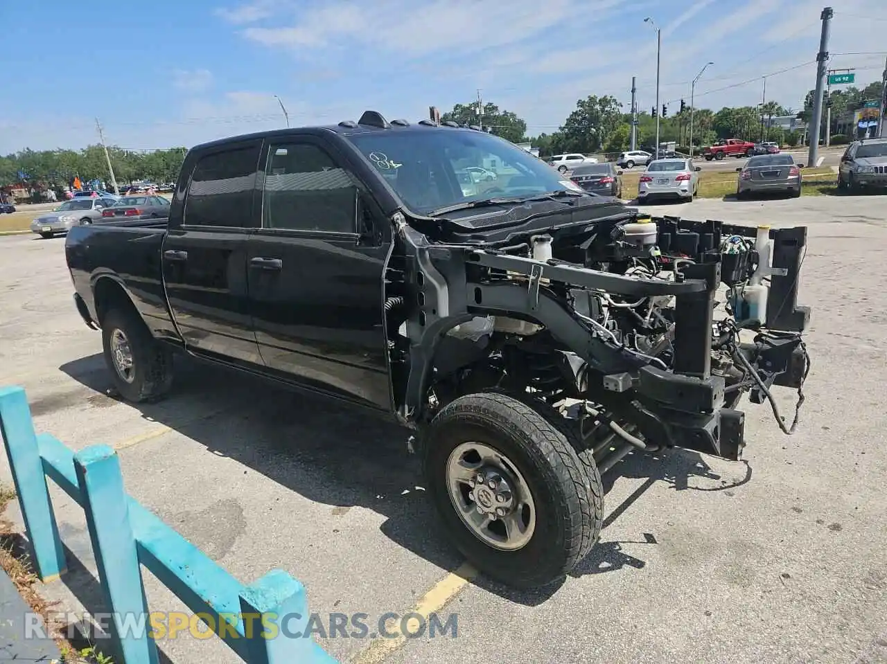1 Photograph of a damaged car 3C63R3CL5PG542346 RAM 3500 2023