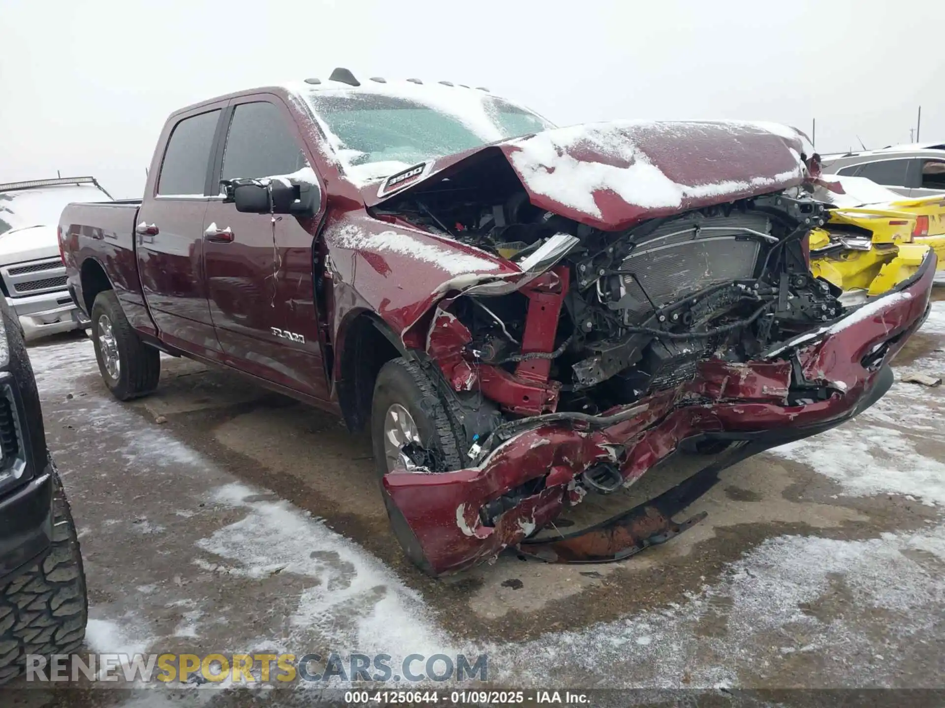 1 Photograph of a damaged car 3C63R3EL7PG643756 RAM 3500 2023