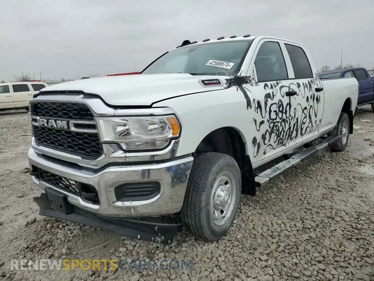 1 Photograph of a damaged car 3C63R3GJ7RG312206 RAM 3500 2024
