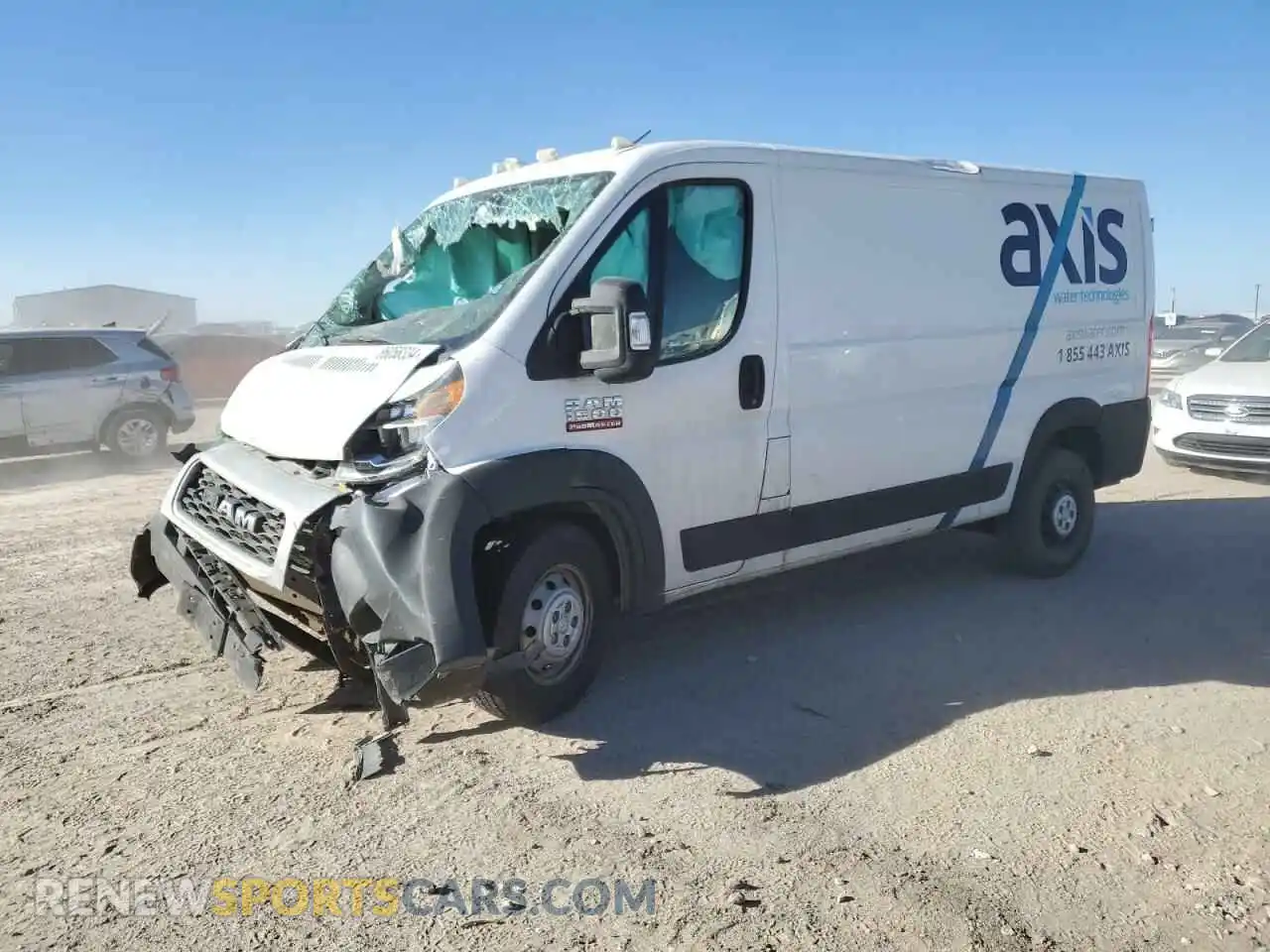 1 Photograph of a damaged car 3C6LRVAG5NE121737 RAM All Models 2022