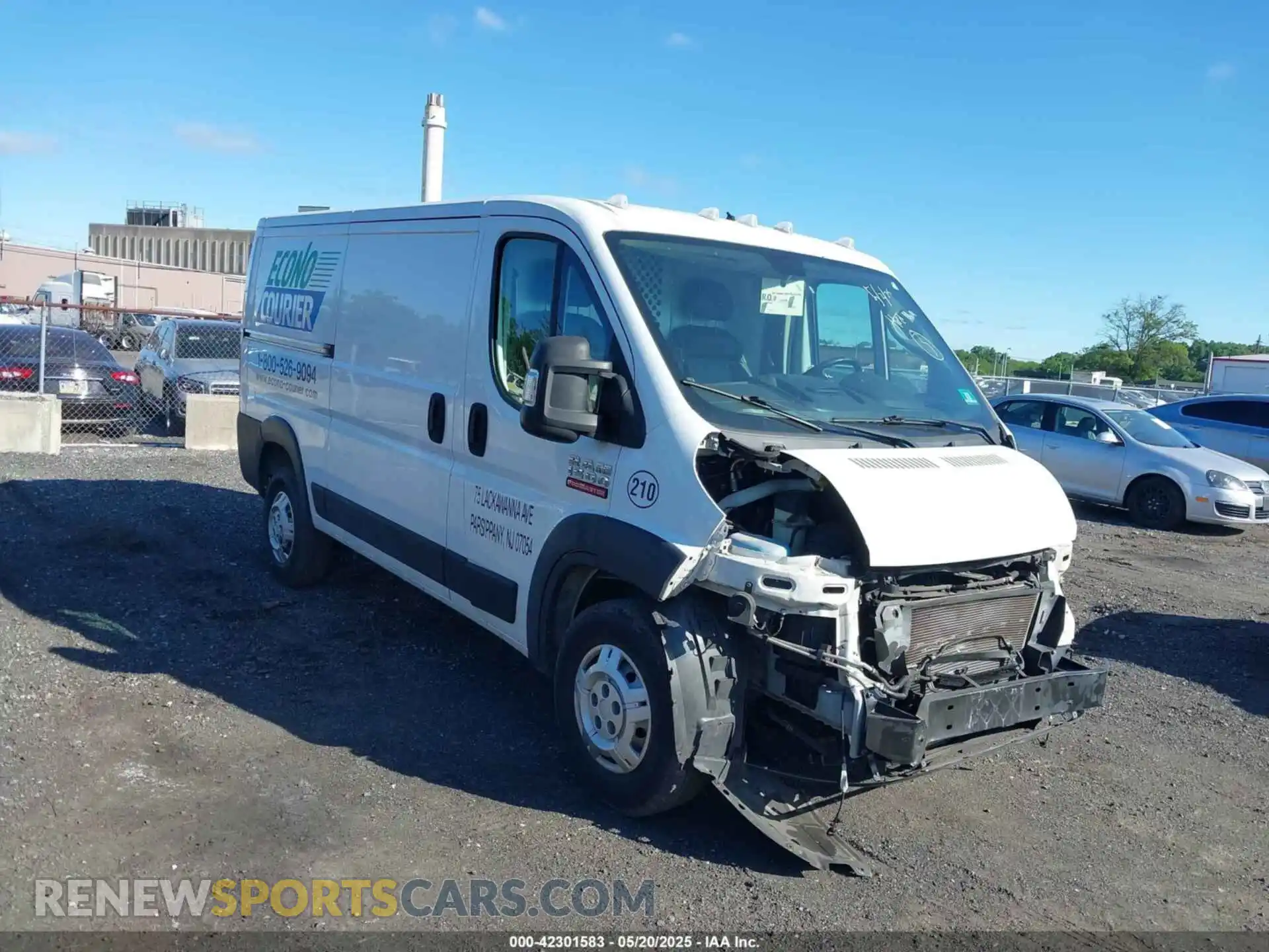 1 Фотография поврежденного автомобиля 3C6TRVAG0KE544320 RAM PROMASTER 1500 2019
